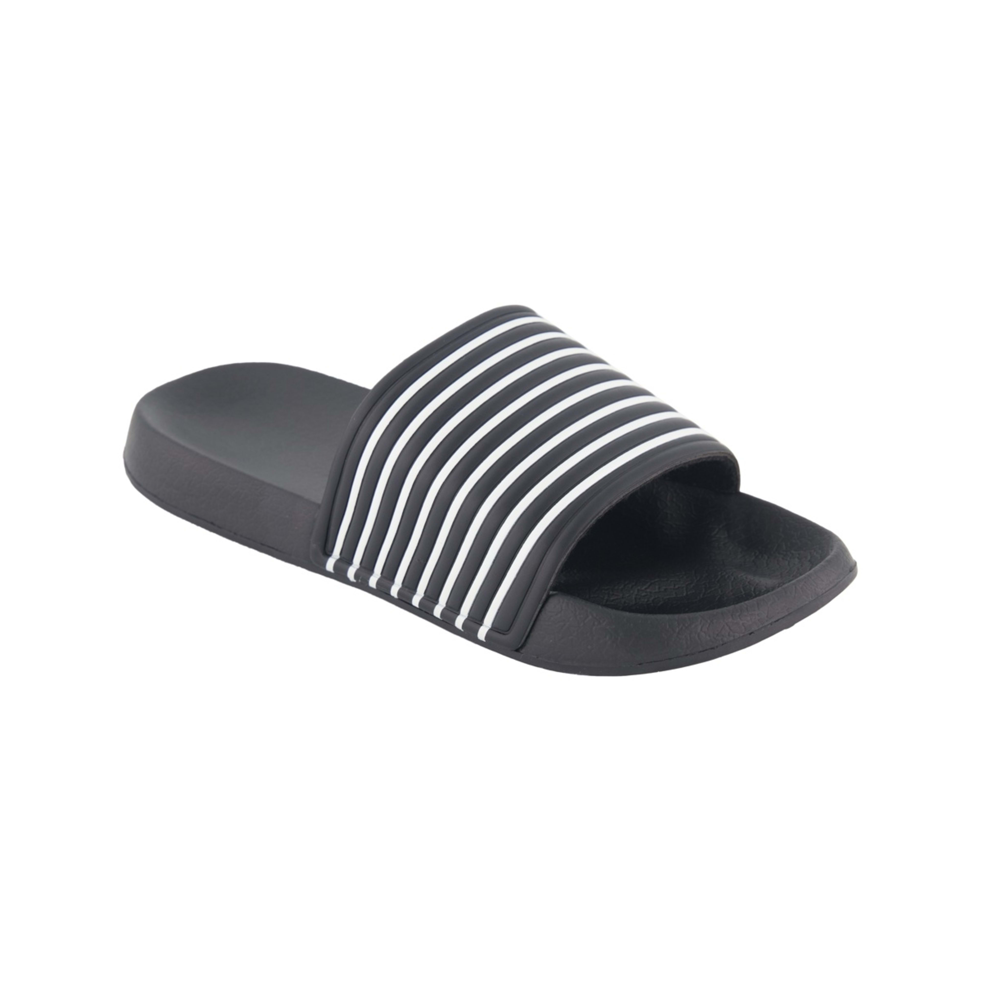 1 Stripe Beach Slides Black, 1 of 3