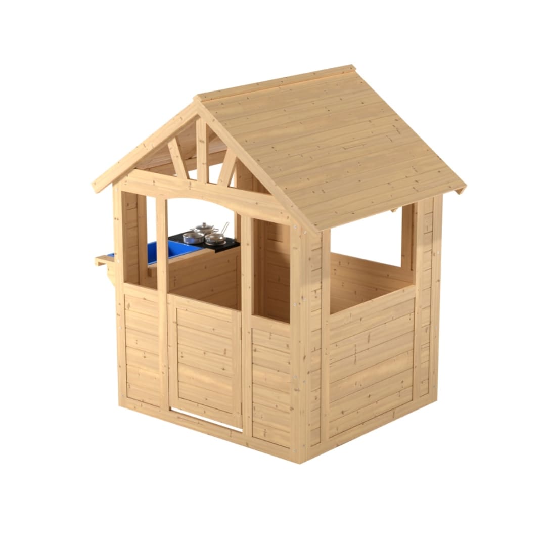 Activo Let's Go Play: Wooden Cubby House with Kitchen - Kmart