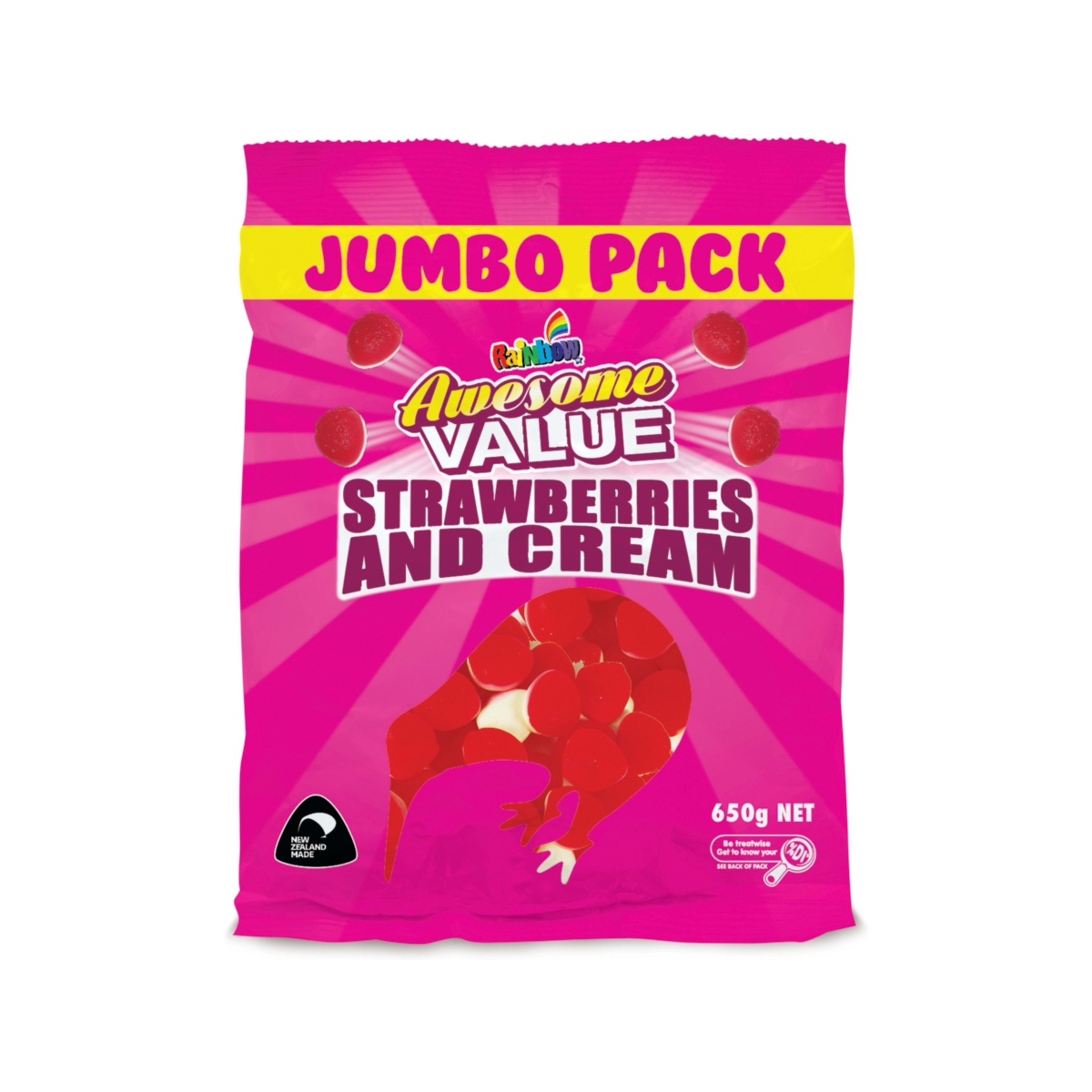 1 Rainbow Strawberries & Cream Gummies 650g