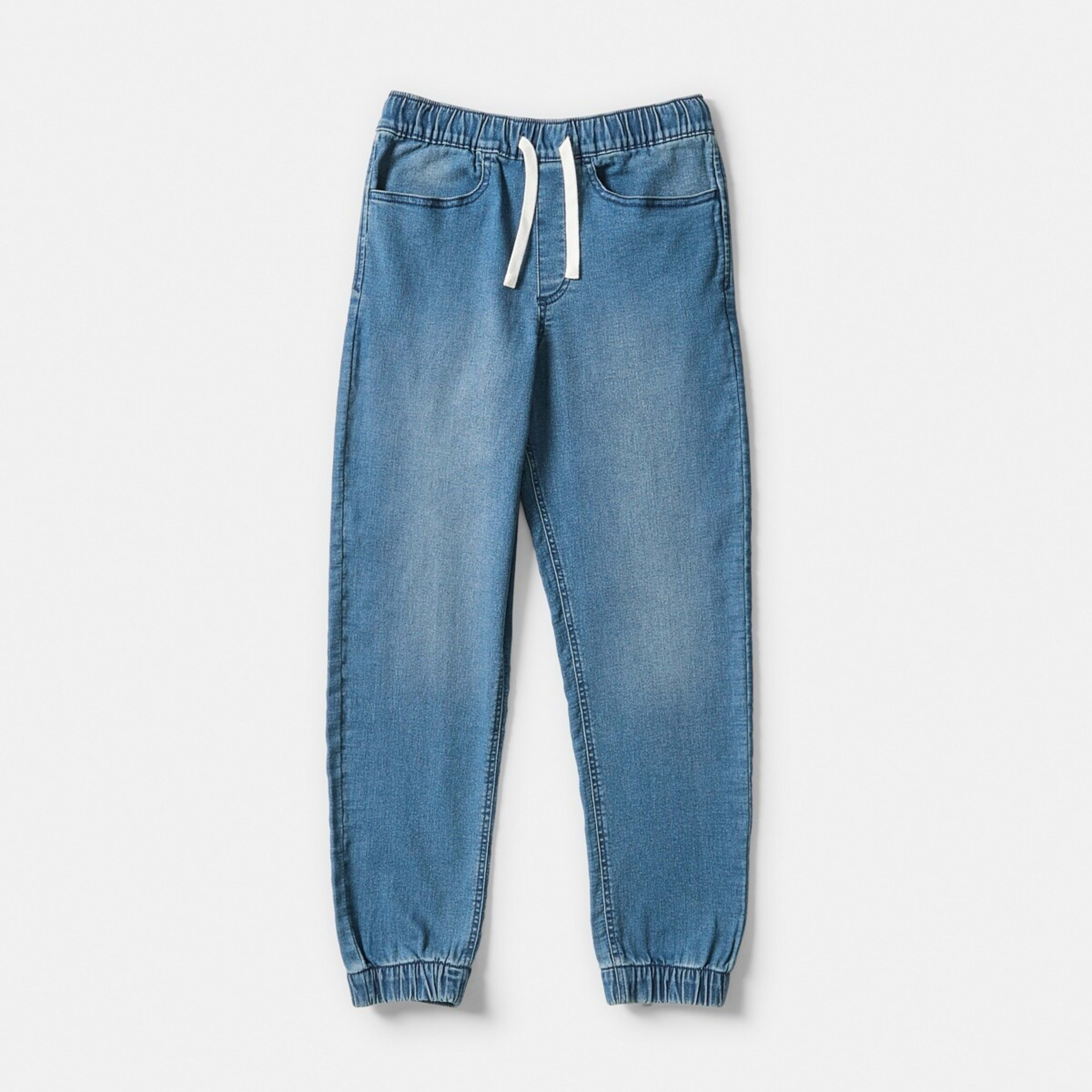 7 Pull-On Denim Jogger Jeans Mid Wash, 7 of 8