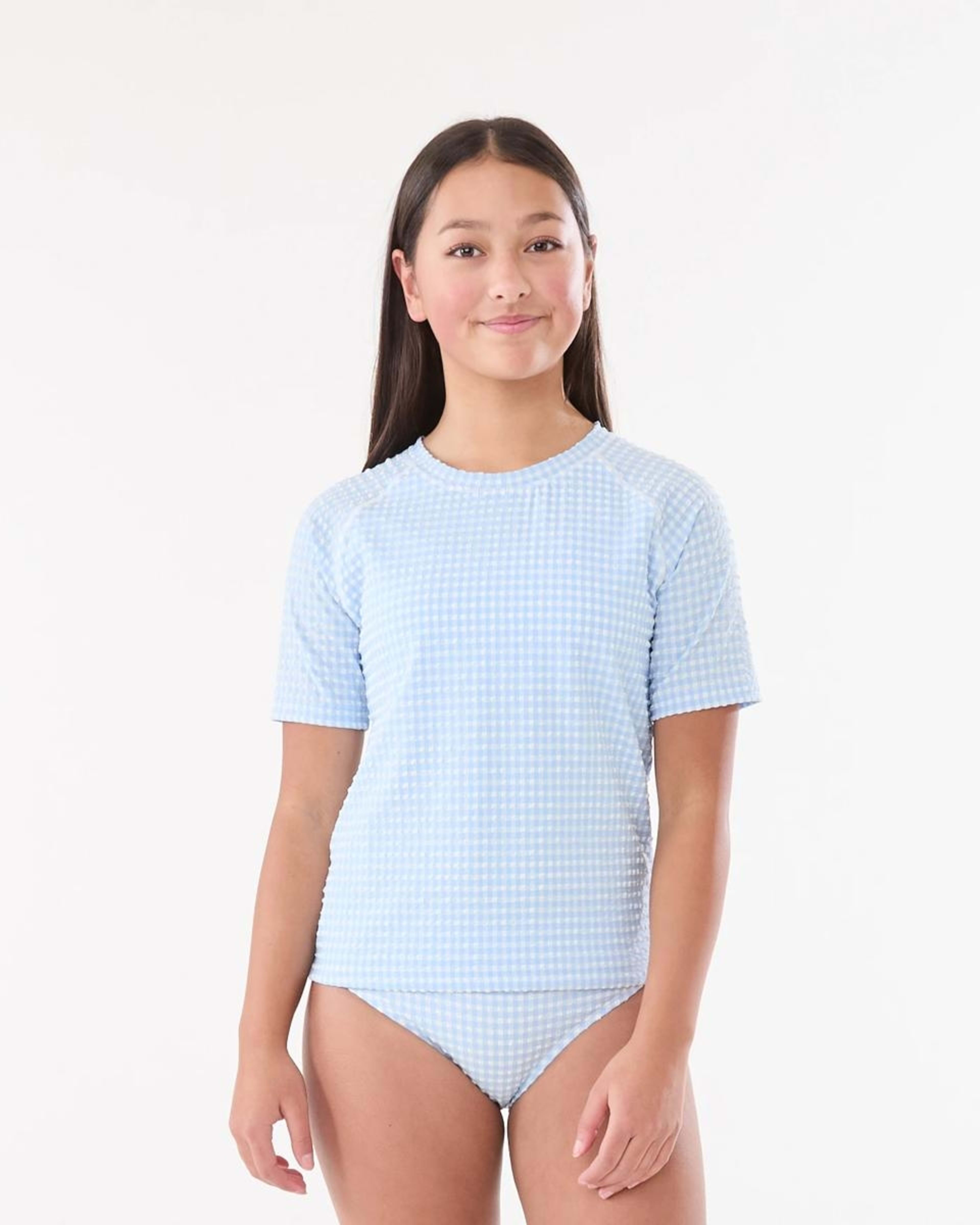 1 3 Piece Swim Set BLUE GINGHAM, 1 of 9