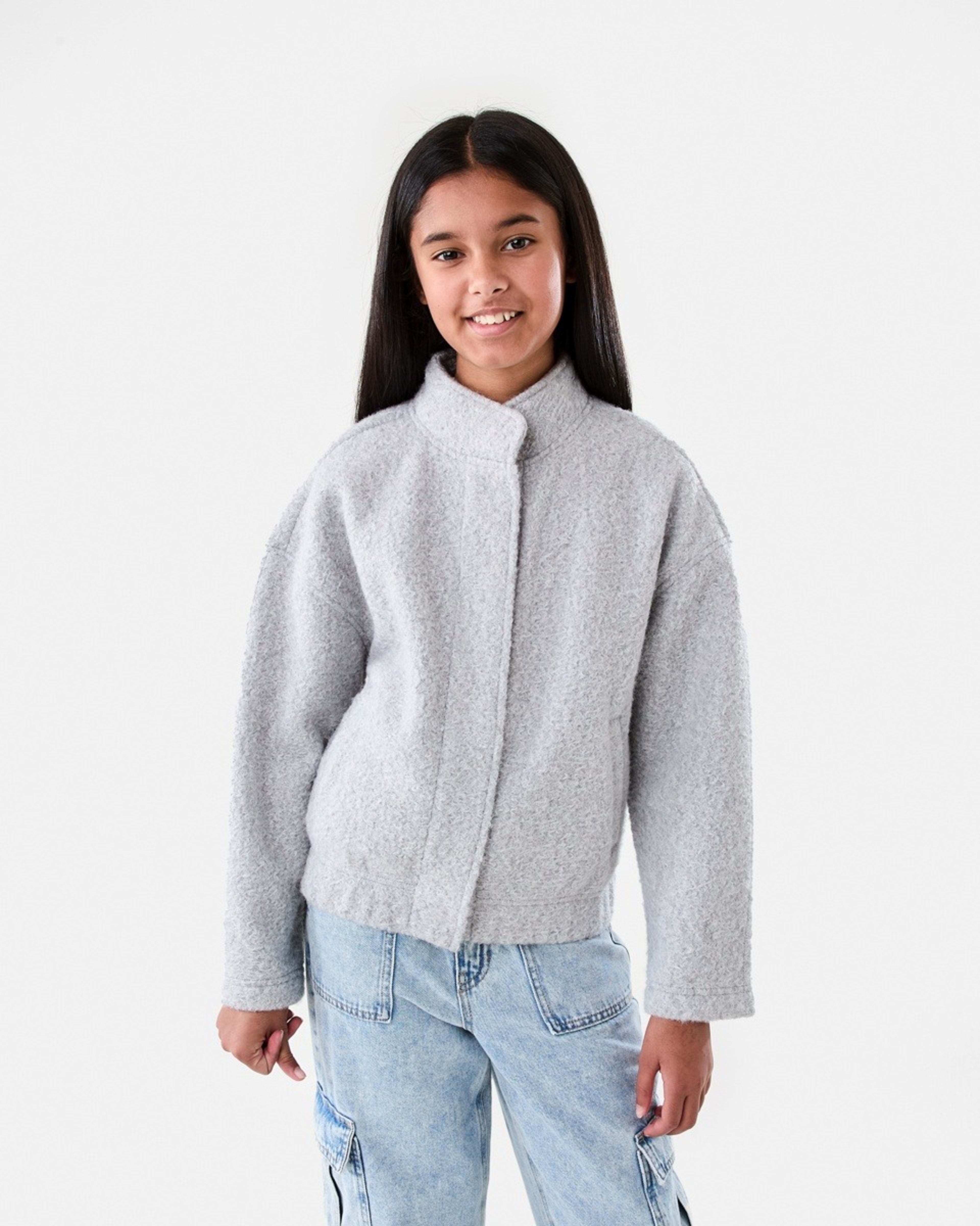 2 Melton Jacket Fleece Gry, 2 of 8
