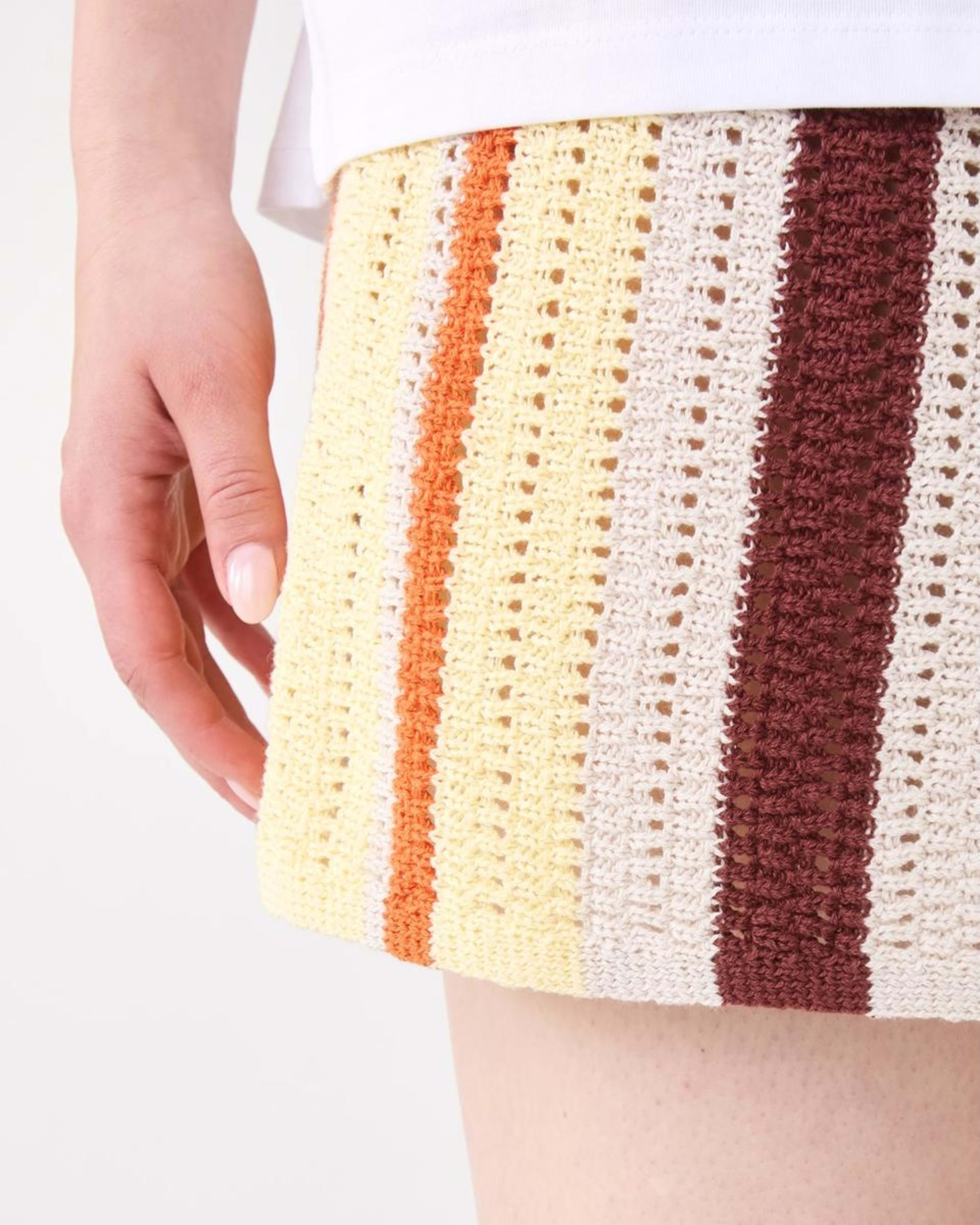 6 Crochet Mini Skirt Multi Strp, 6 of 7