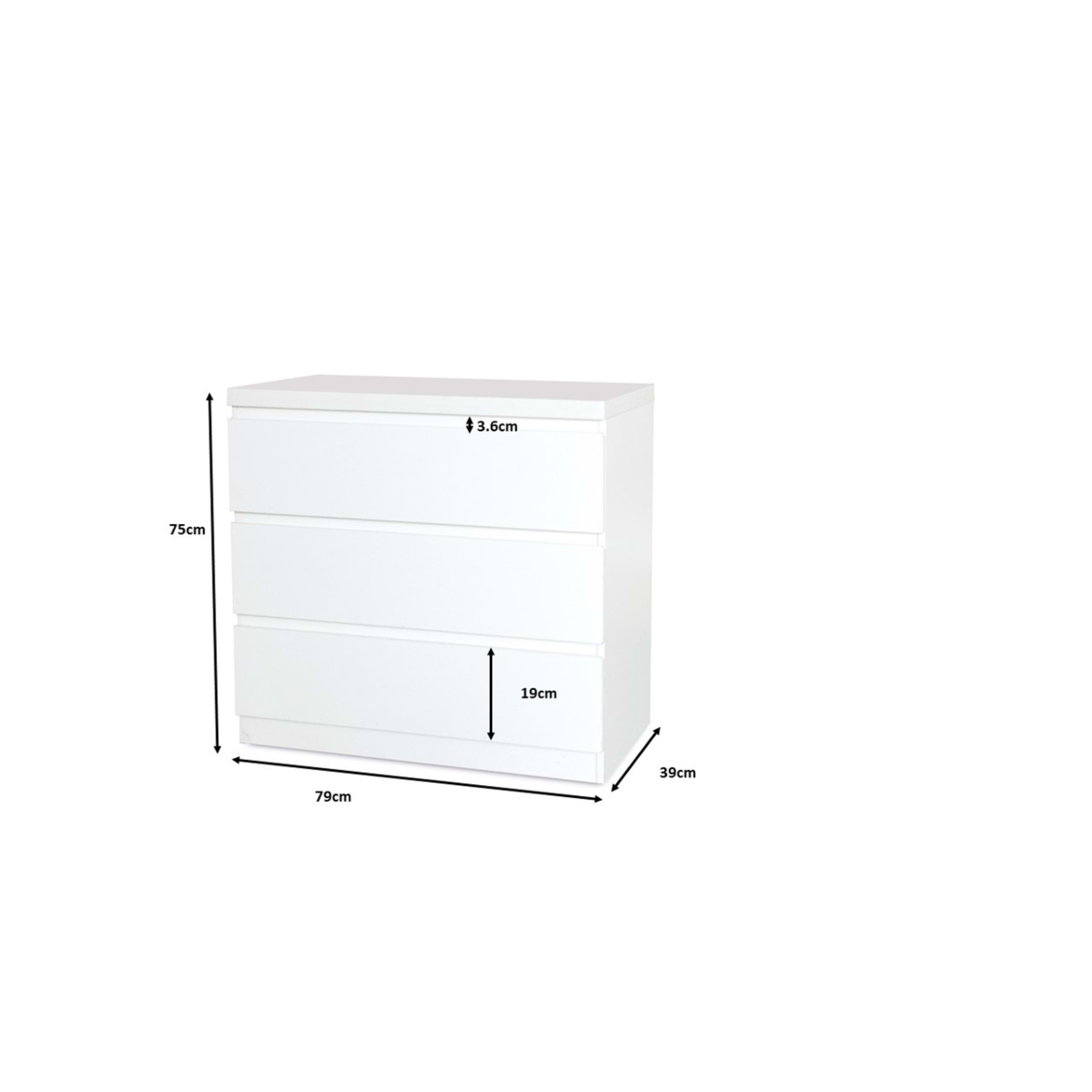 11 3 Drawer Unit - White, 11 of 11