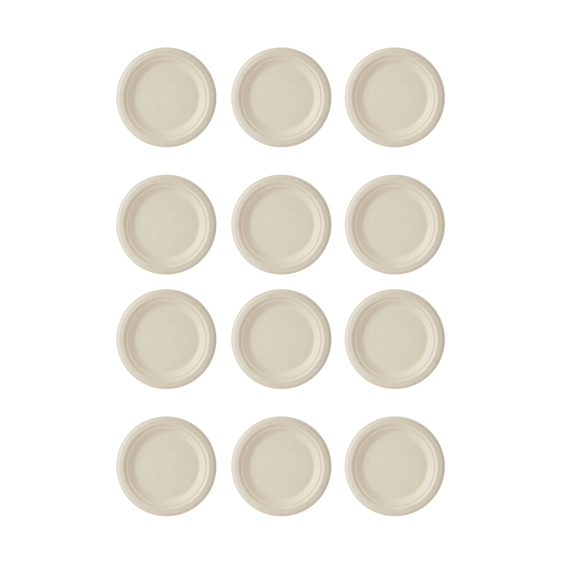 12 Pack Sugarcane Pulp Round Dessert Plates Kmart NZ