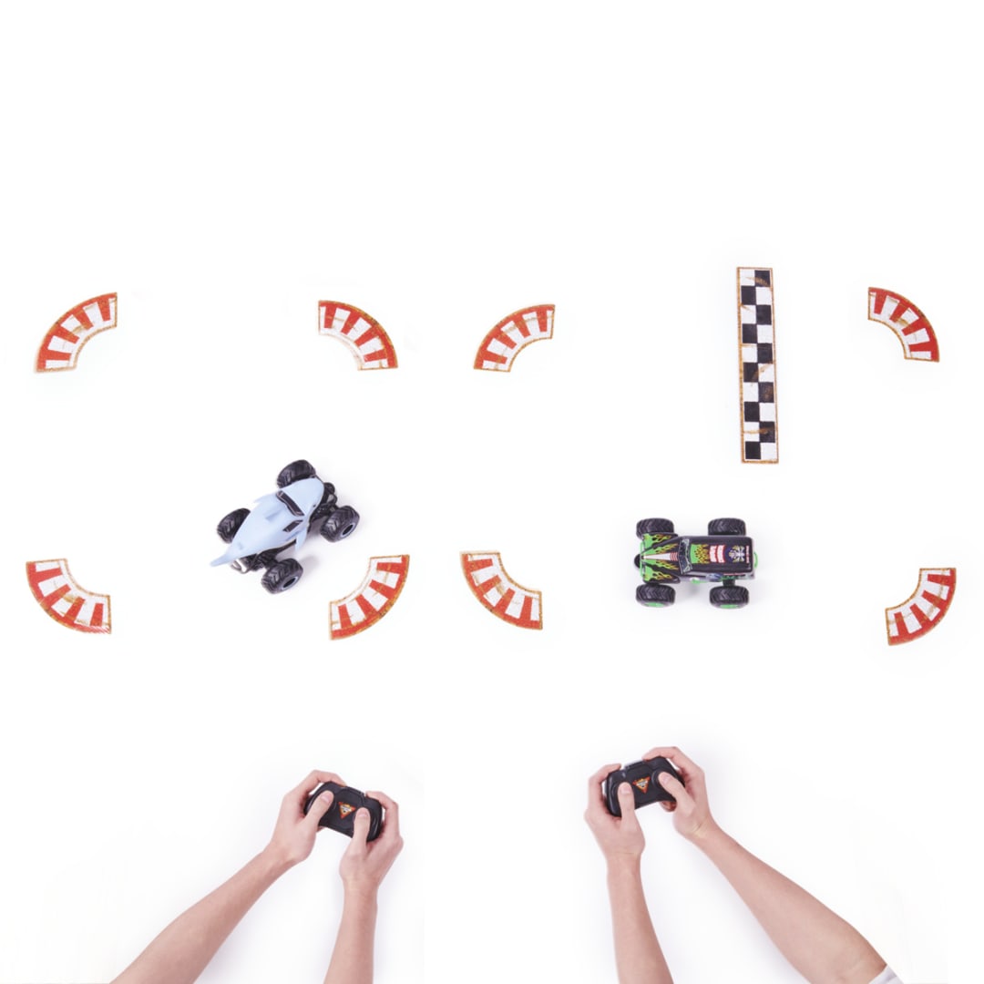 2 Pack Monster Jam Full Function Remote Control 2.4GHz Grave Digger vs