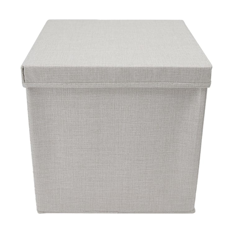 Linen Look Storage Box Kmart
