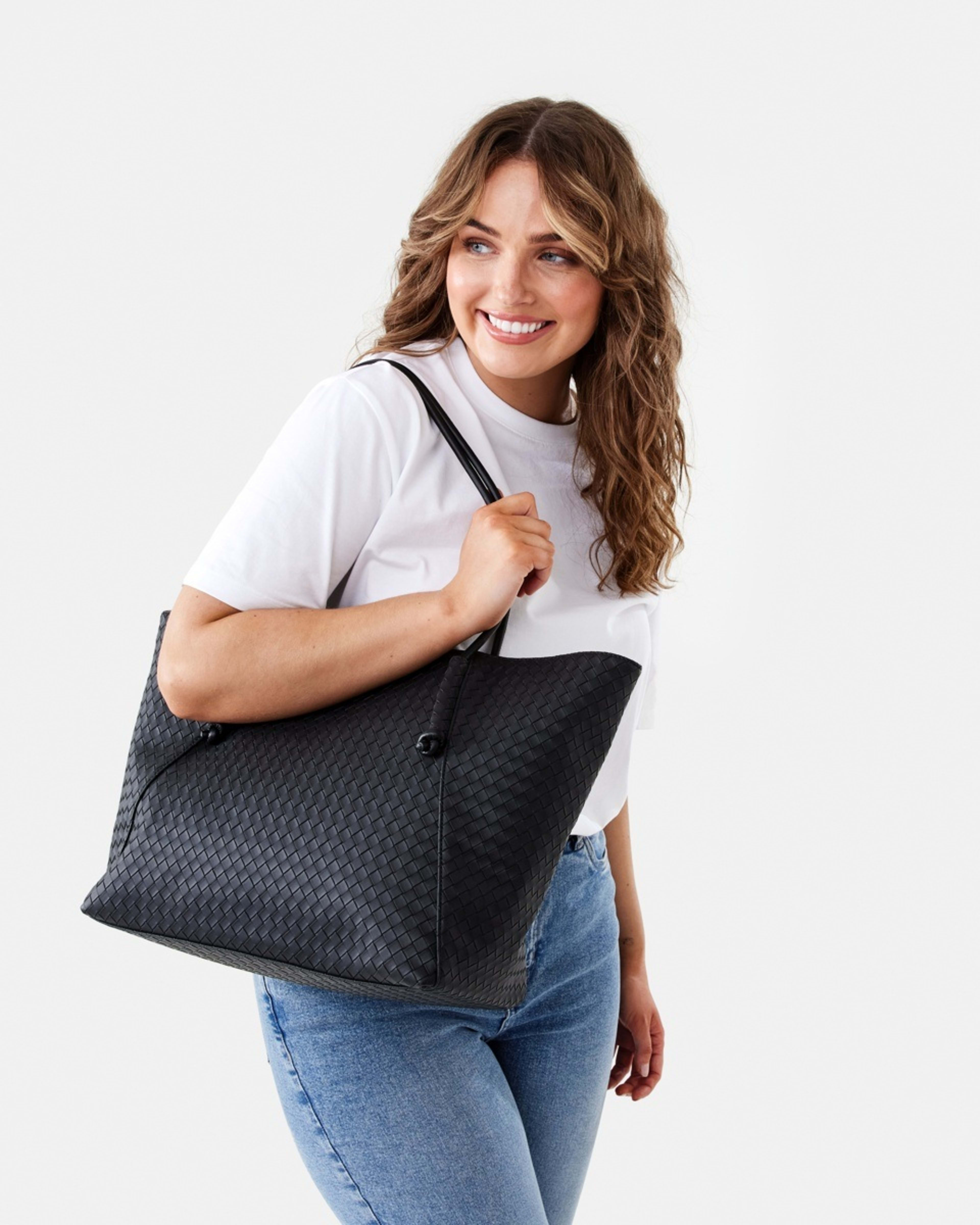 5 Weave Tote Bag BLACK, 5 of 5