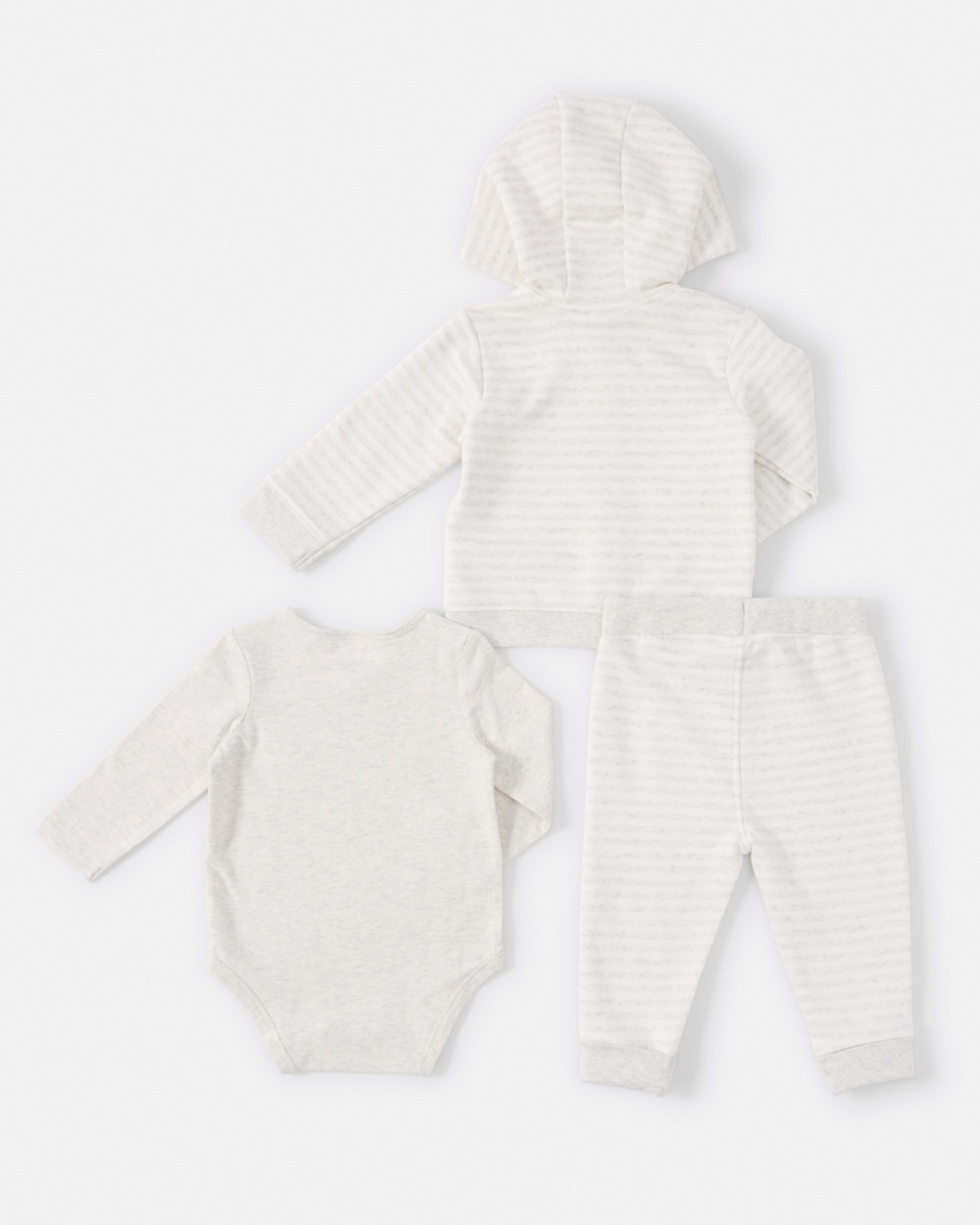 2 3 Piece Tracksuit Set Wht Marle, 2 of 8