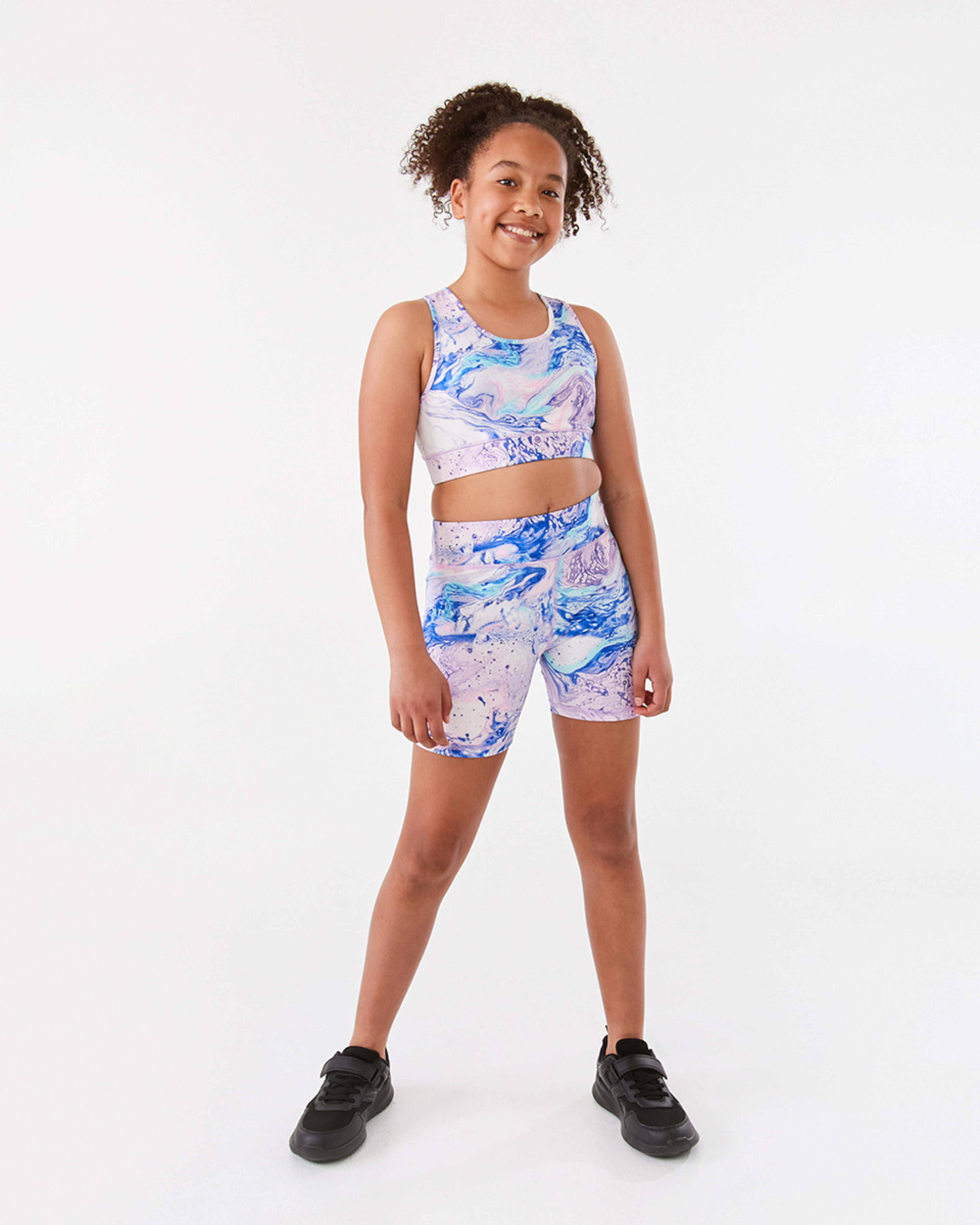 6 Active Kids Printed Crop Top Mlt Marble, 6 of 9