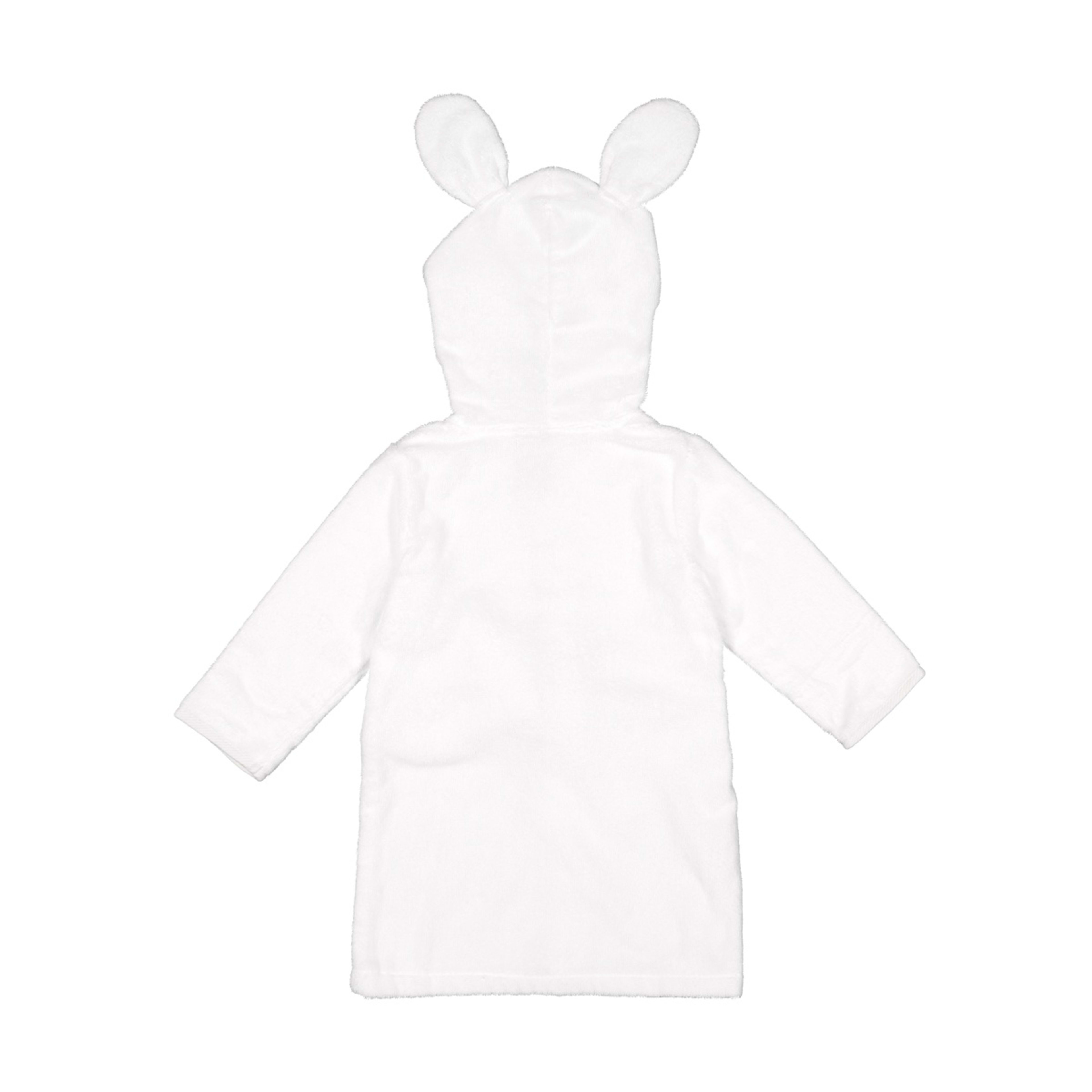 3 Cotton Hooded Bath Robe - Bunny, 3 of 5