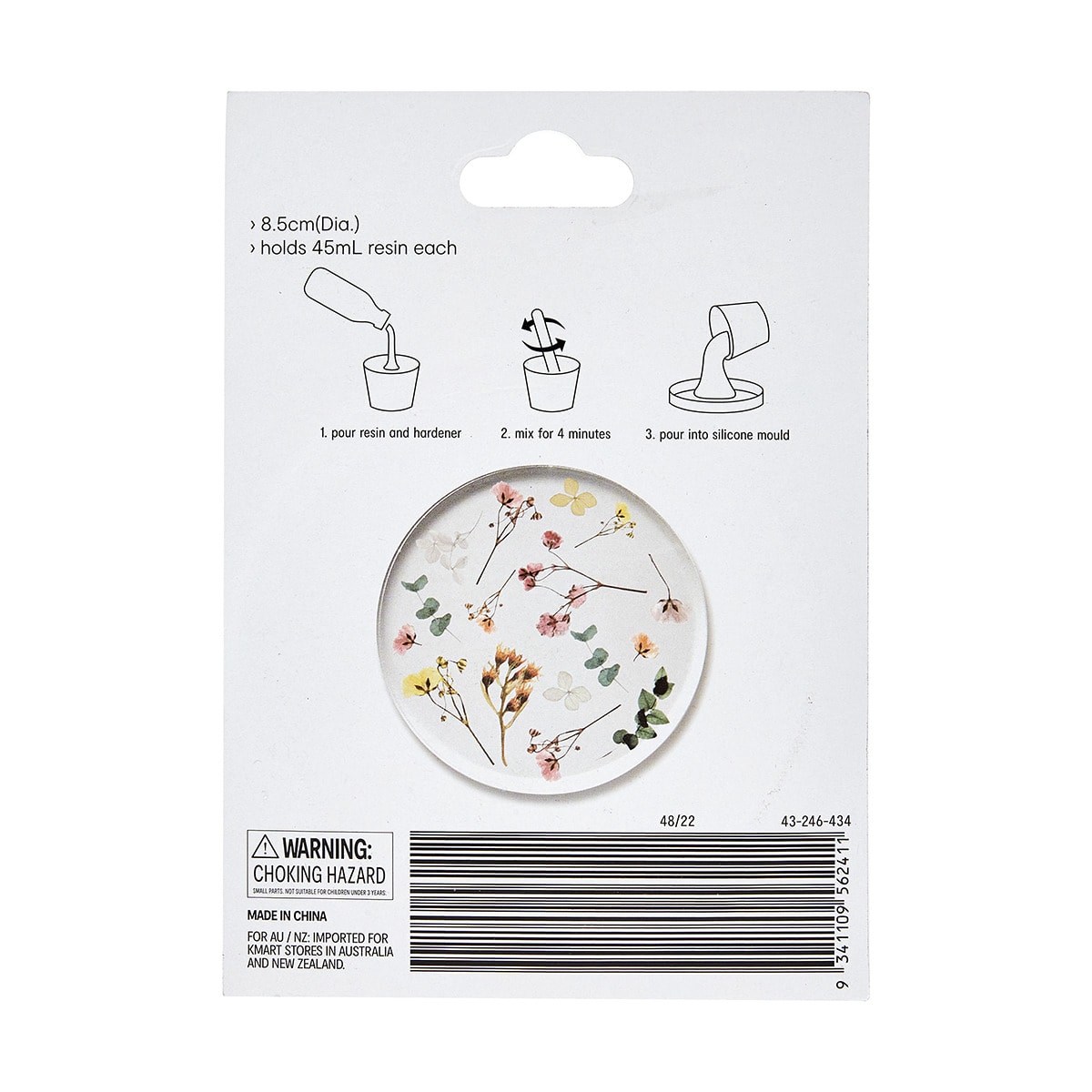 2 Piece Resin Coaster Mould Kmart