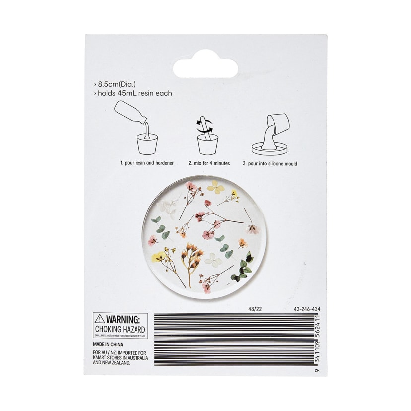 2 Piece Resin Coaster Mould Kmart