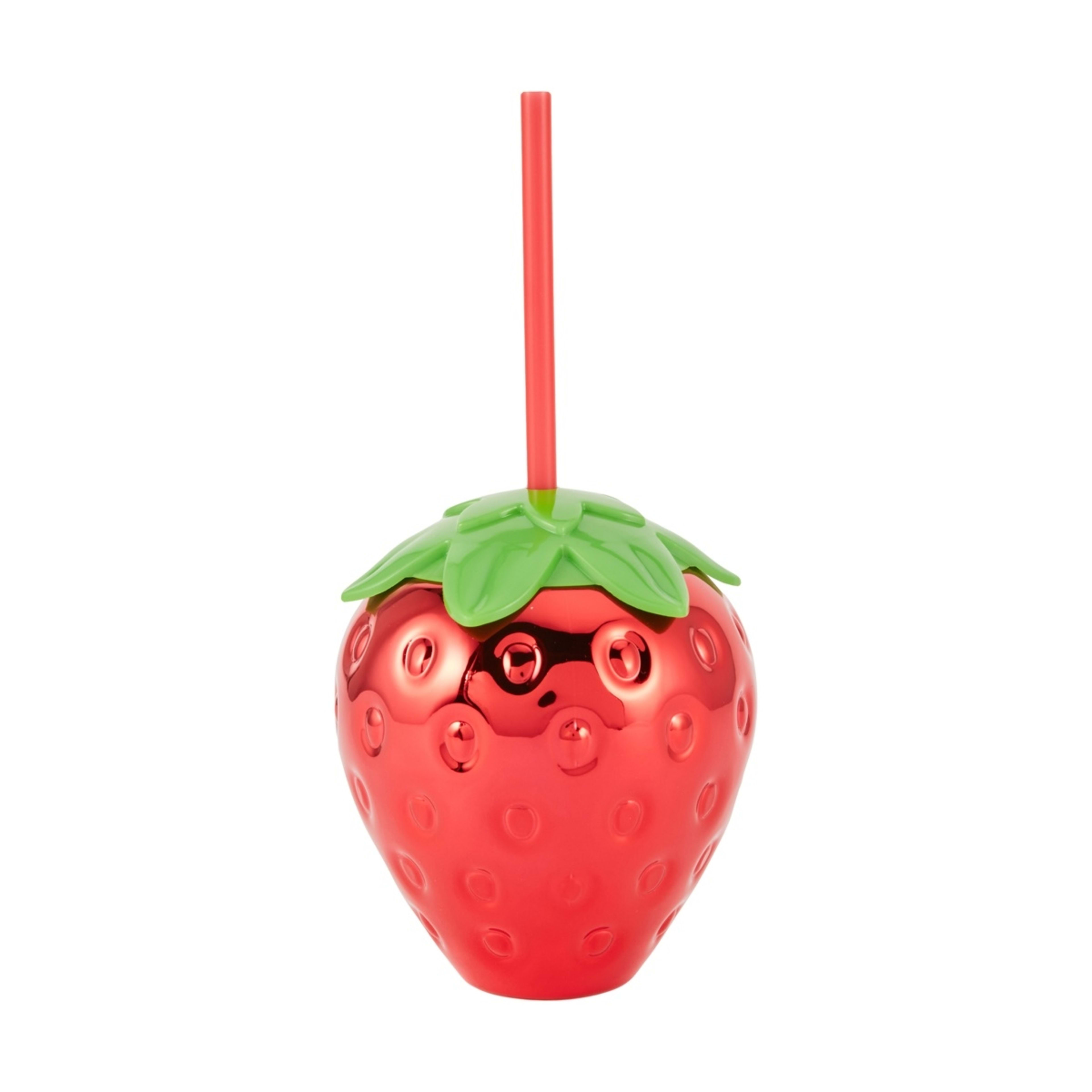 1 Strawberry Novelty Cup with Straw