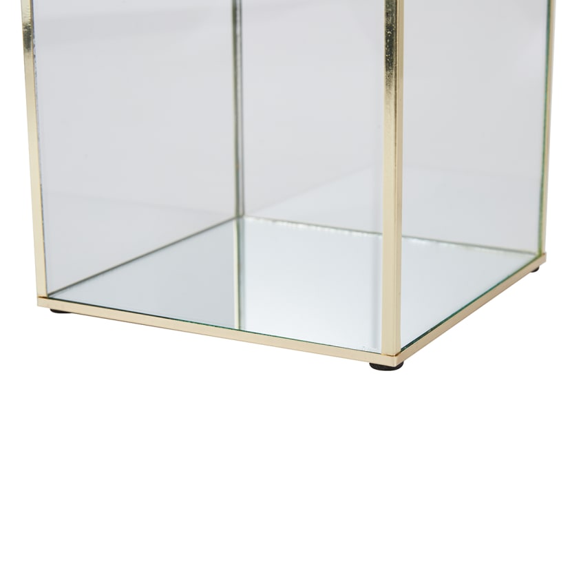Brass Look Glass Pillar Holder Kmart