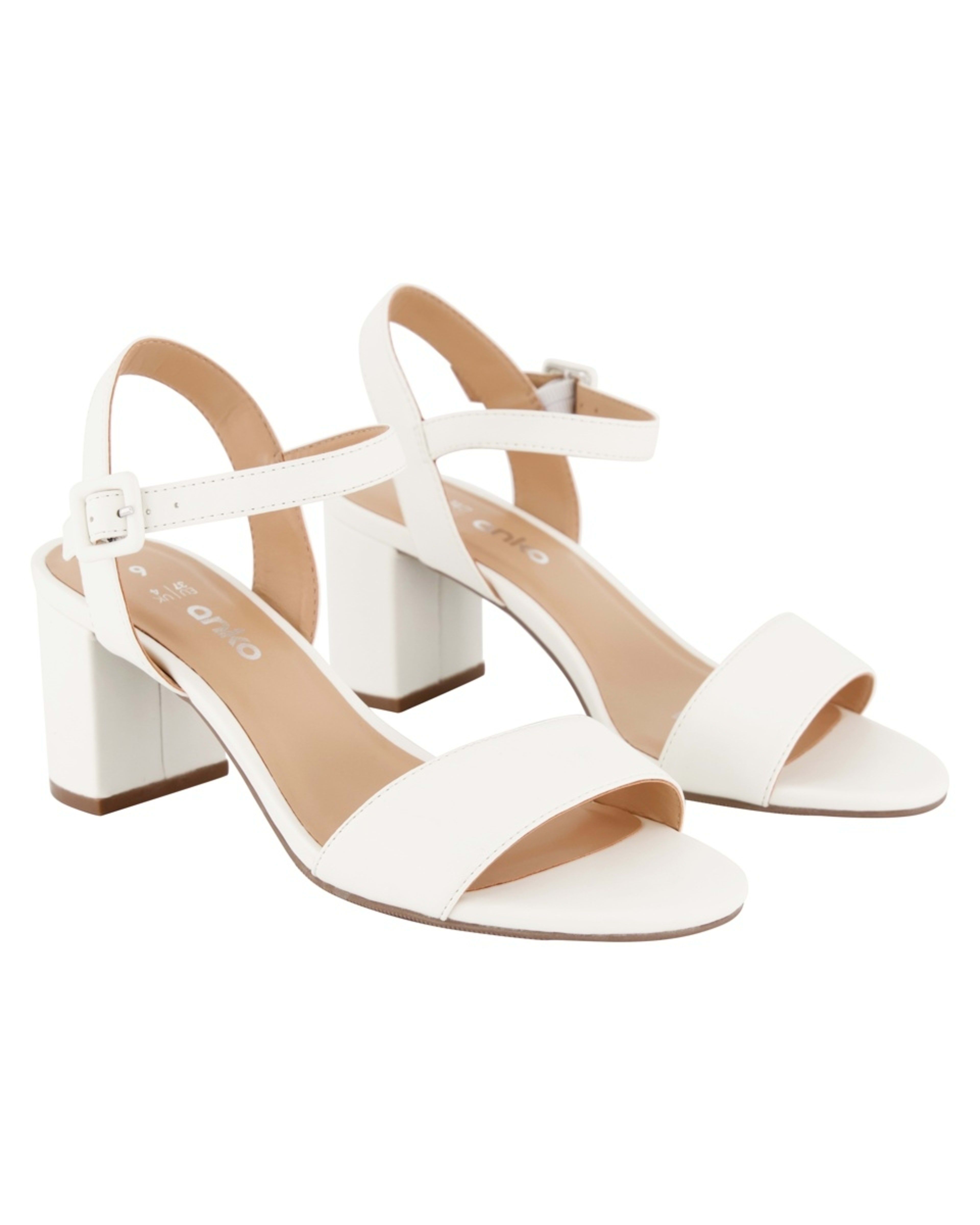 2 Basic Block Heel Dress Sandals Snw White, 2 of 5