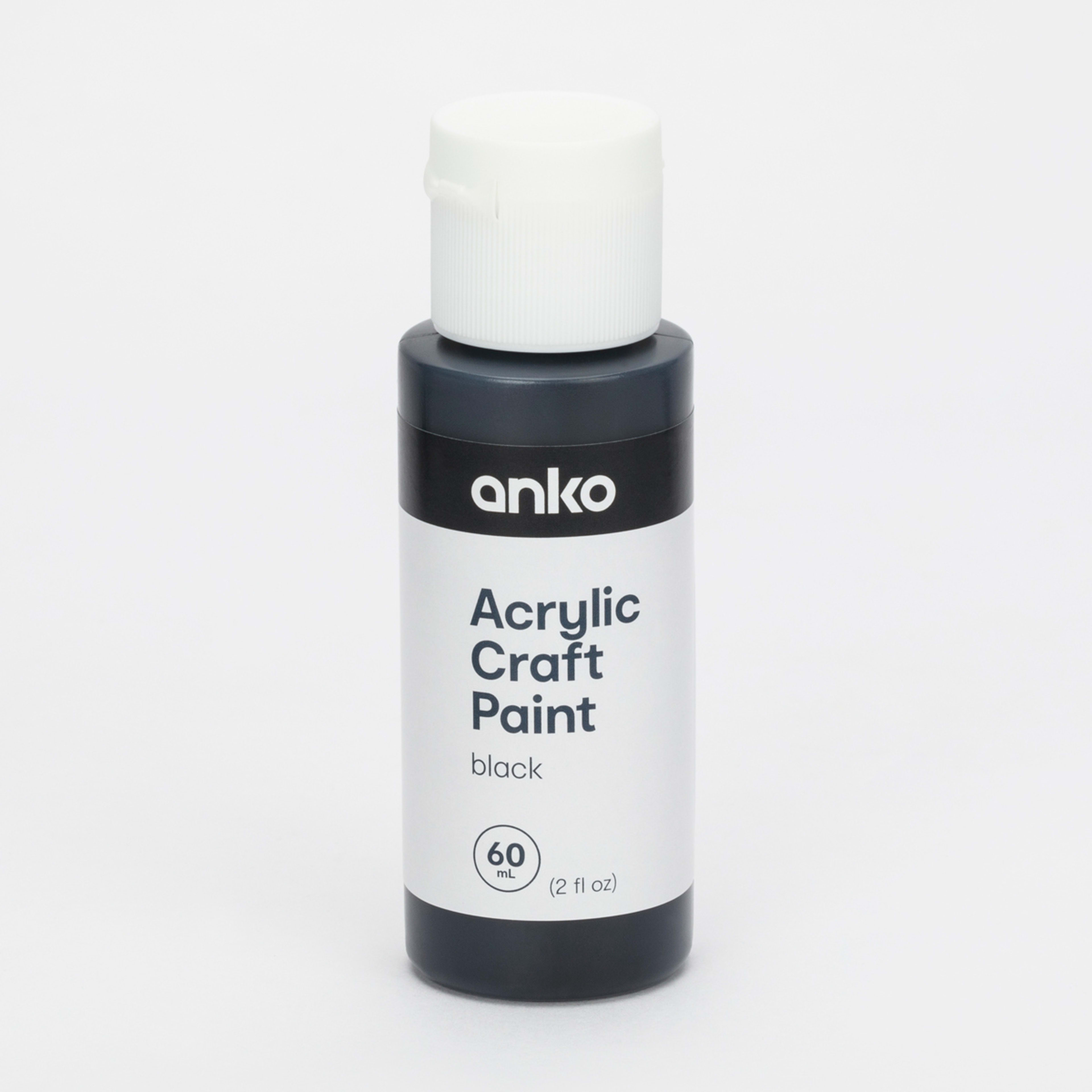 60ml Acrylic Craft Paint Black Kmart