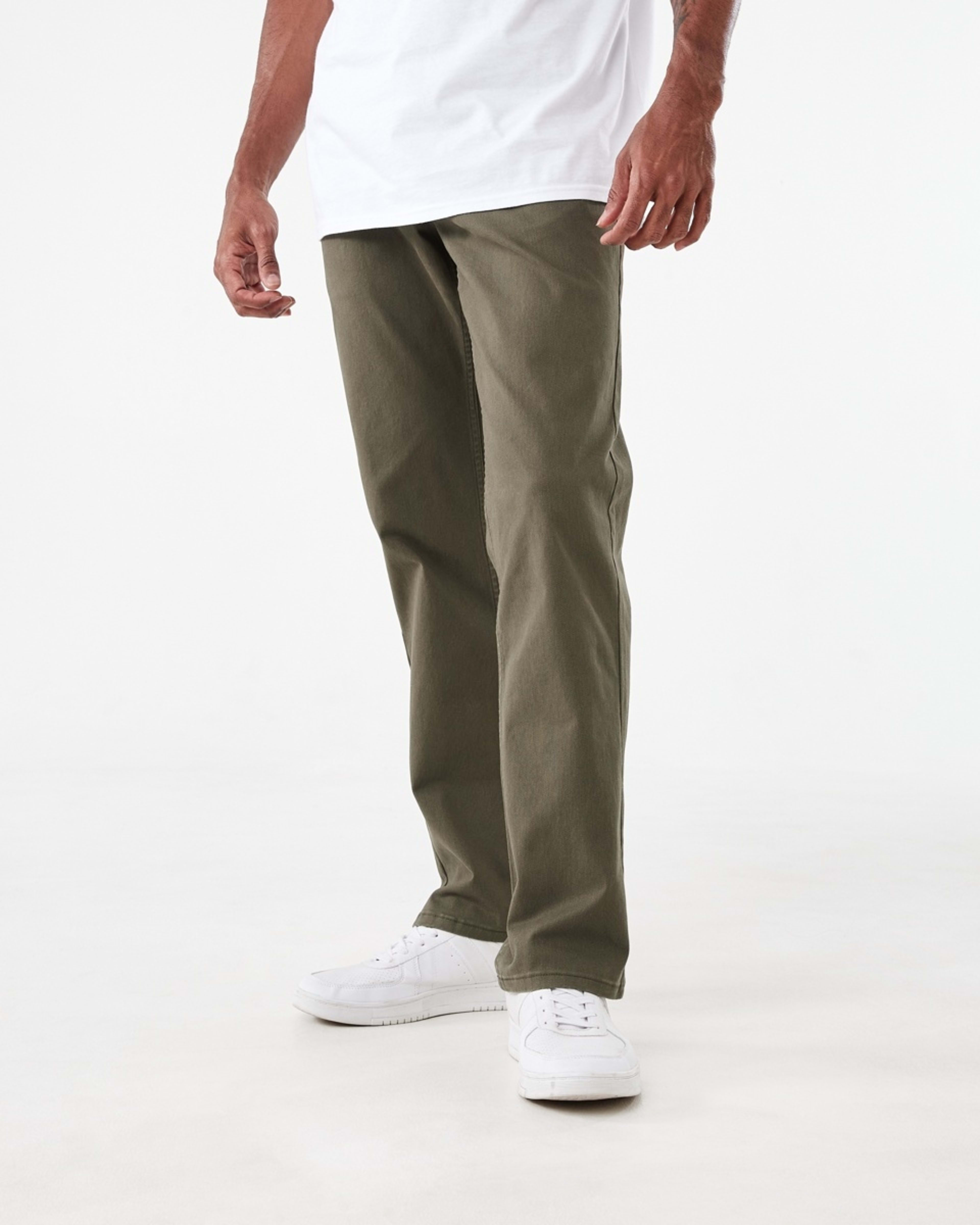 2 Straight Textured Jeans Stone Green, 2 of 5