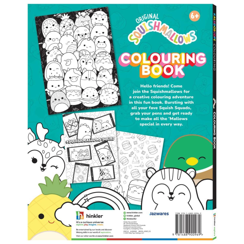 Kaleidoscope Colouring Original Squishmallows Colouring Book Kmart