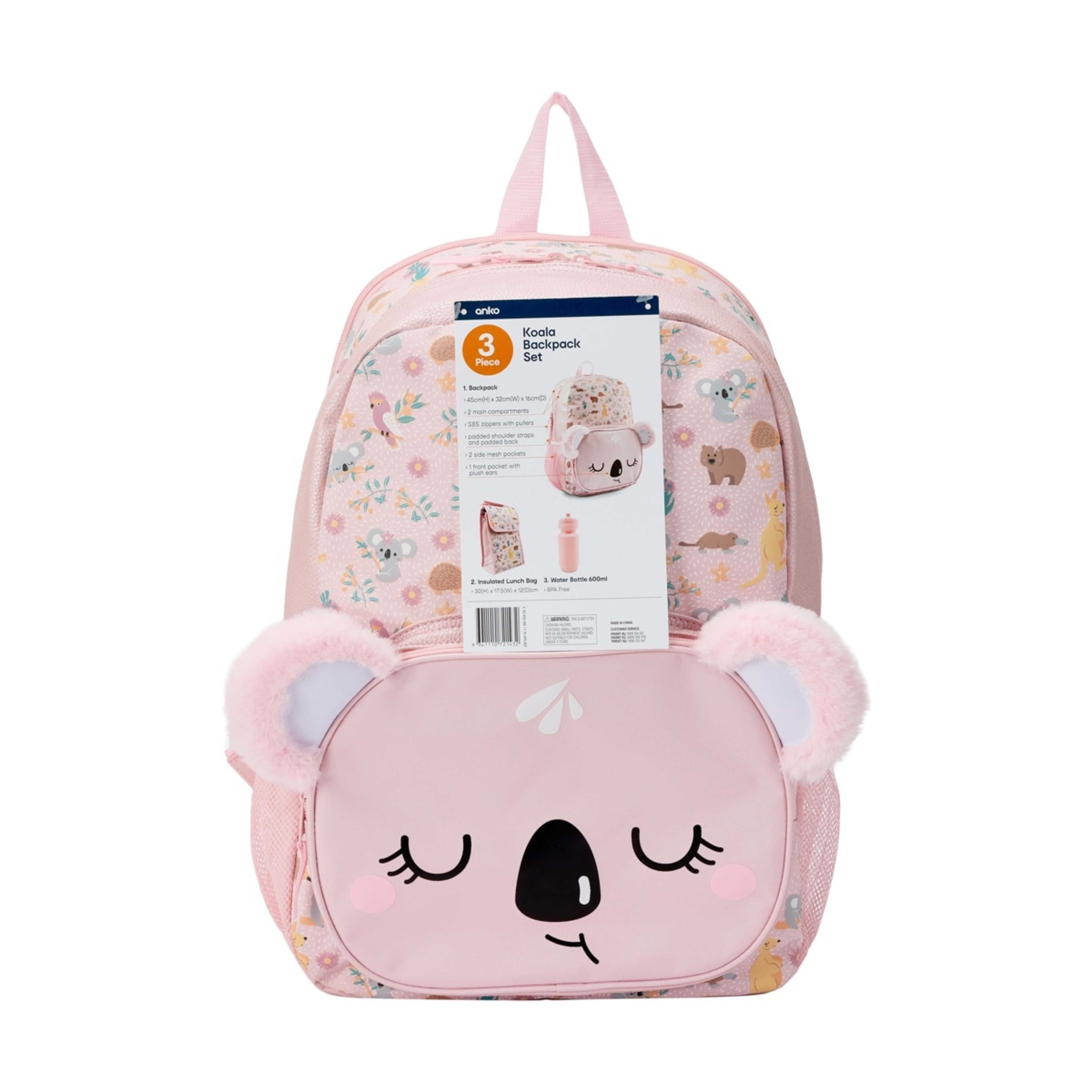 9 3 Piece Koala Backpack Set, 9 of 9