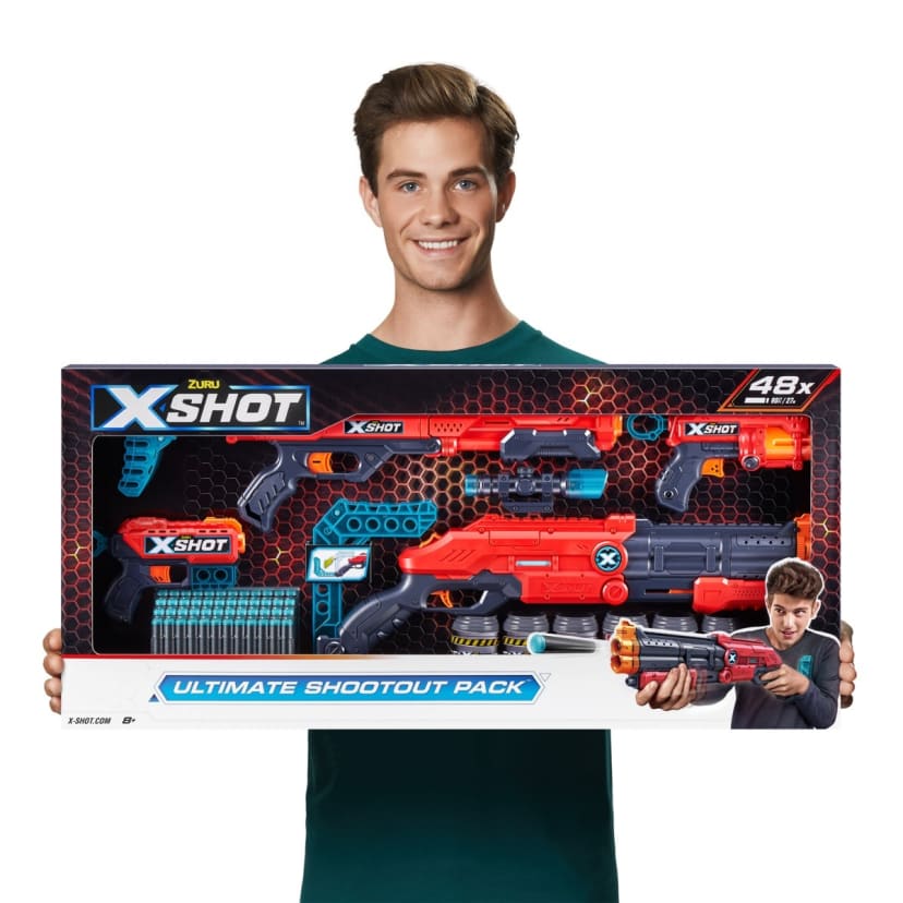 ZURU XShot Excel Ultimate Shootout Foam Dart Blaster Combo Pack Kmart