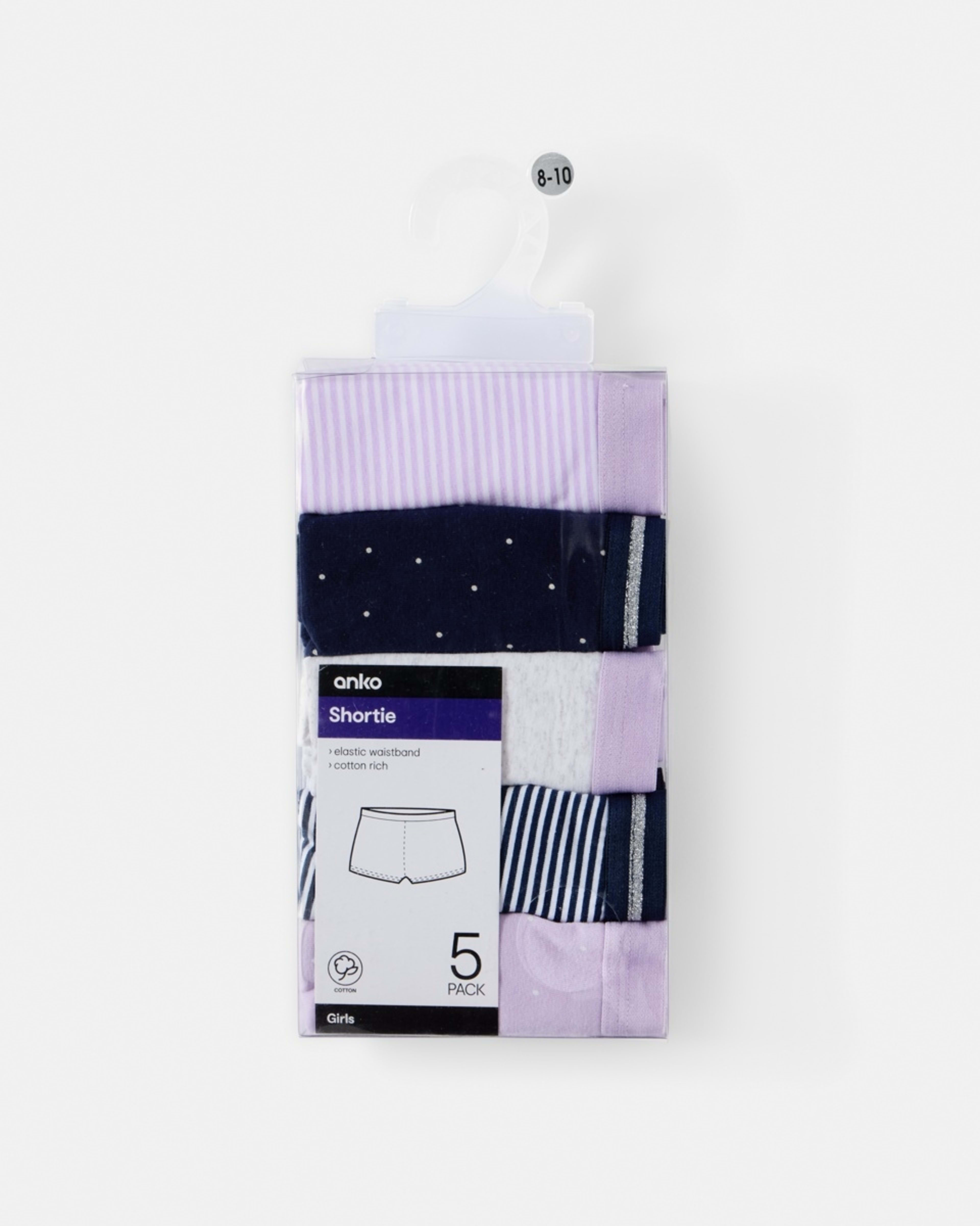 8 5 Pack Print Shorties PURPLES, 8 of 8