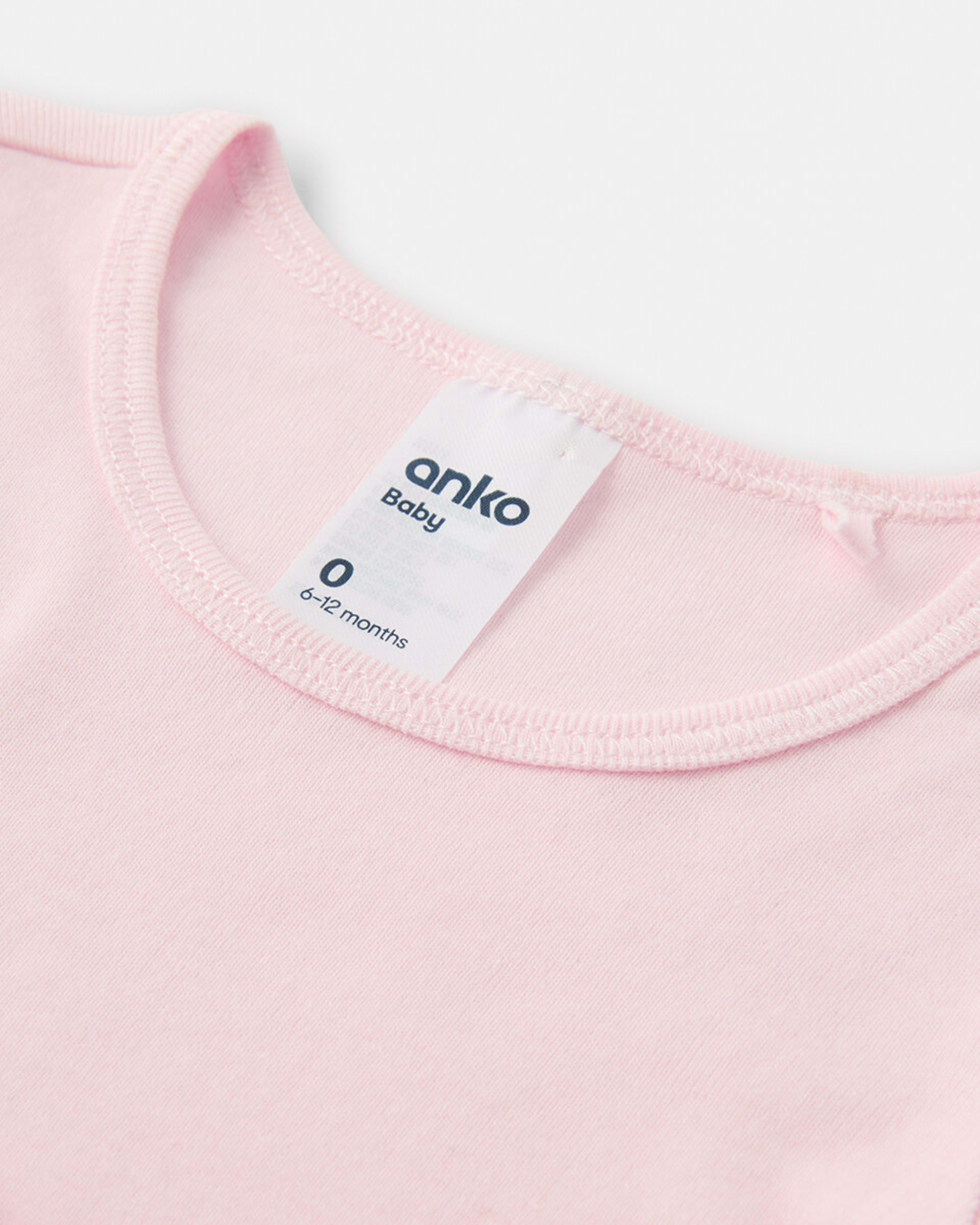 5 2 Pack Long Sleeve Bodysuits PINK AND WHITE MARLE, 5 of 6