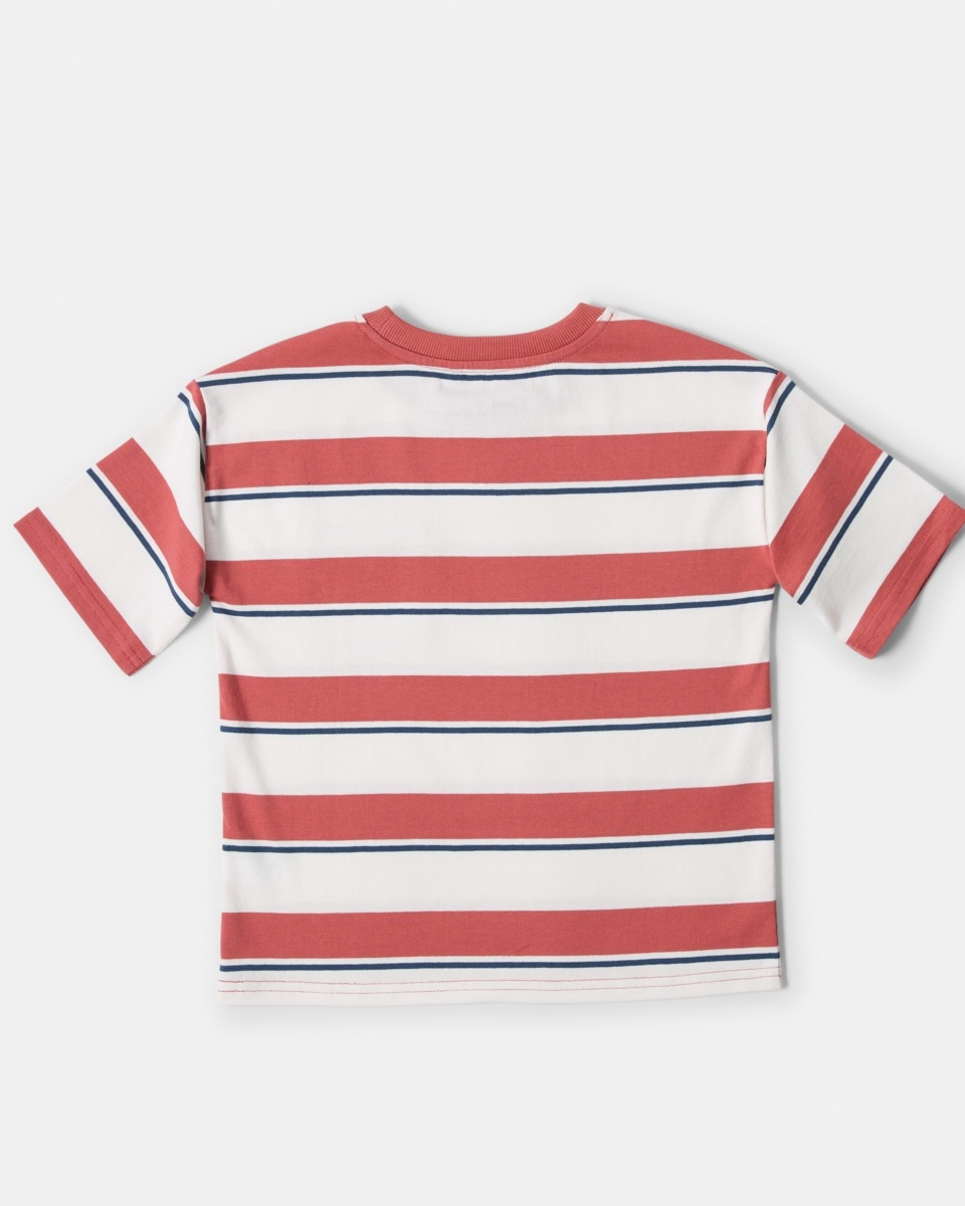 9 Oversized Stripe T-shirt North Stripe Washed Red, 9 of 9