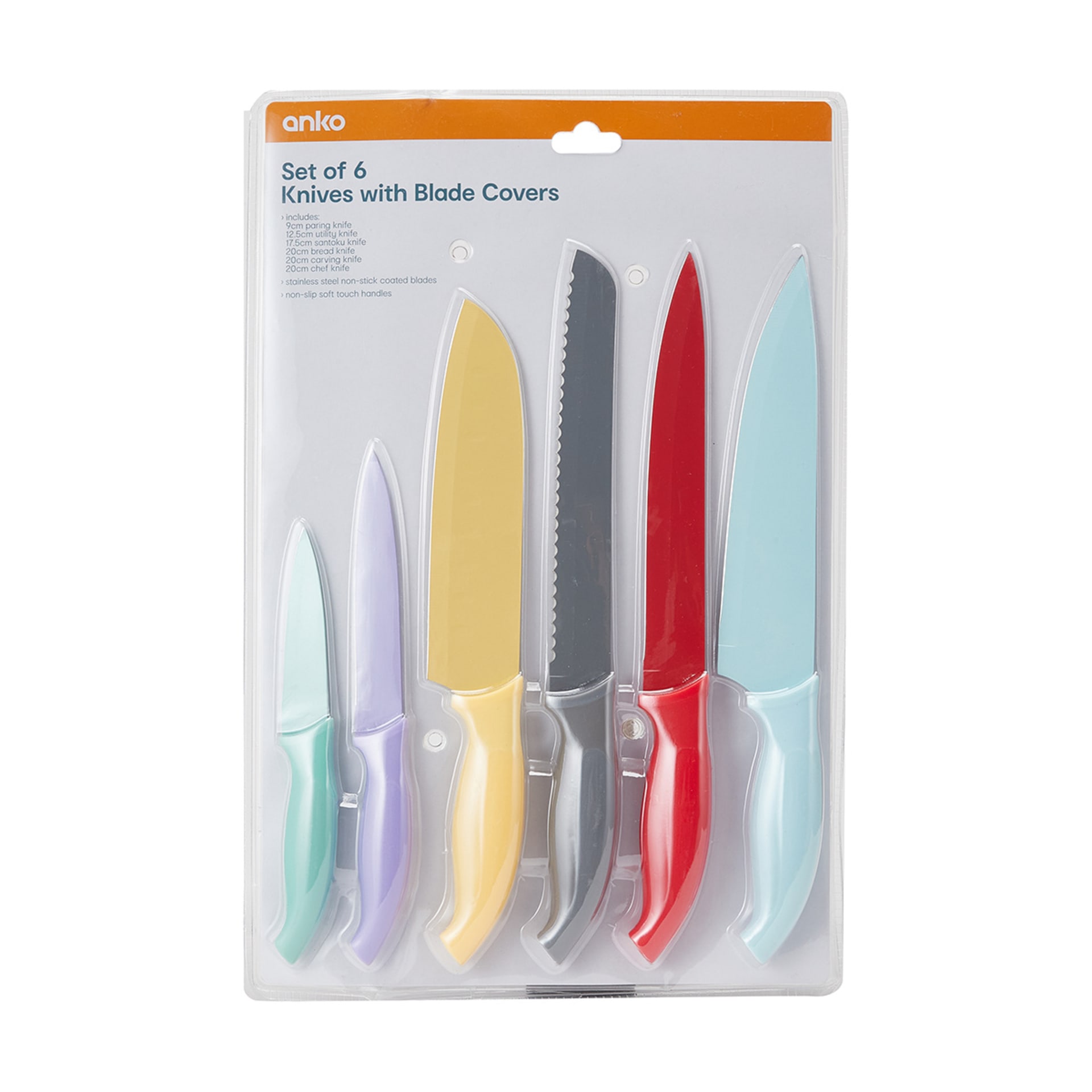 Set of 6 Knives with Blade Covers Kmart