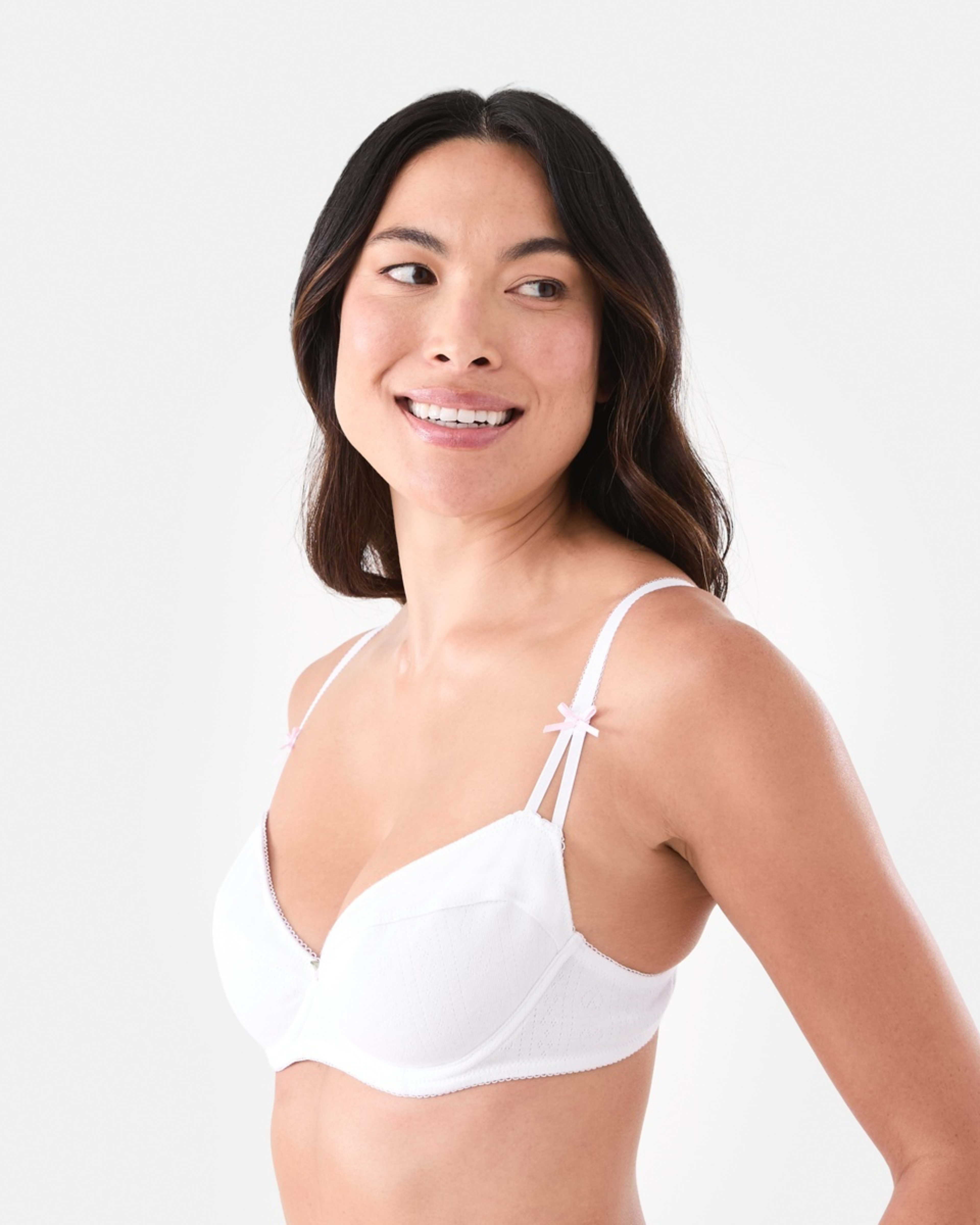 2 Pointelle Soft Cup Bra White, 2 of 6