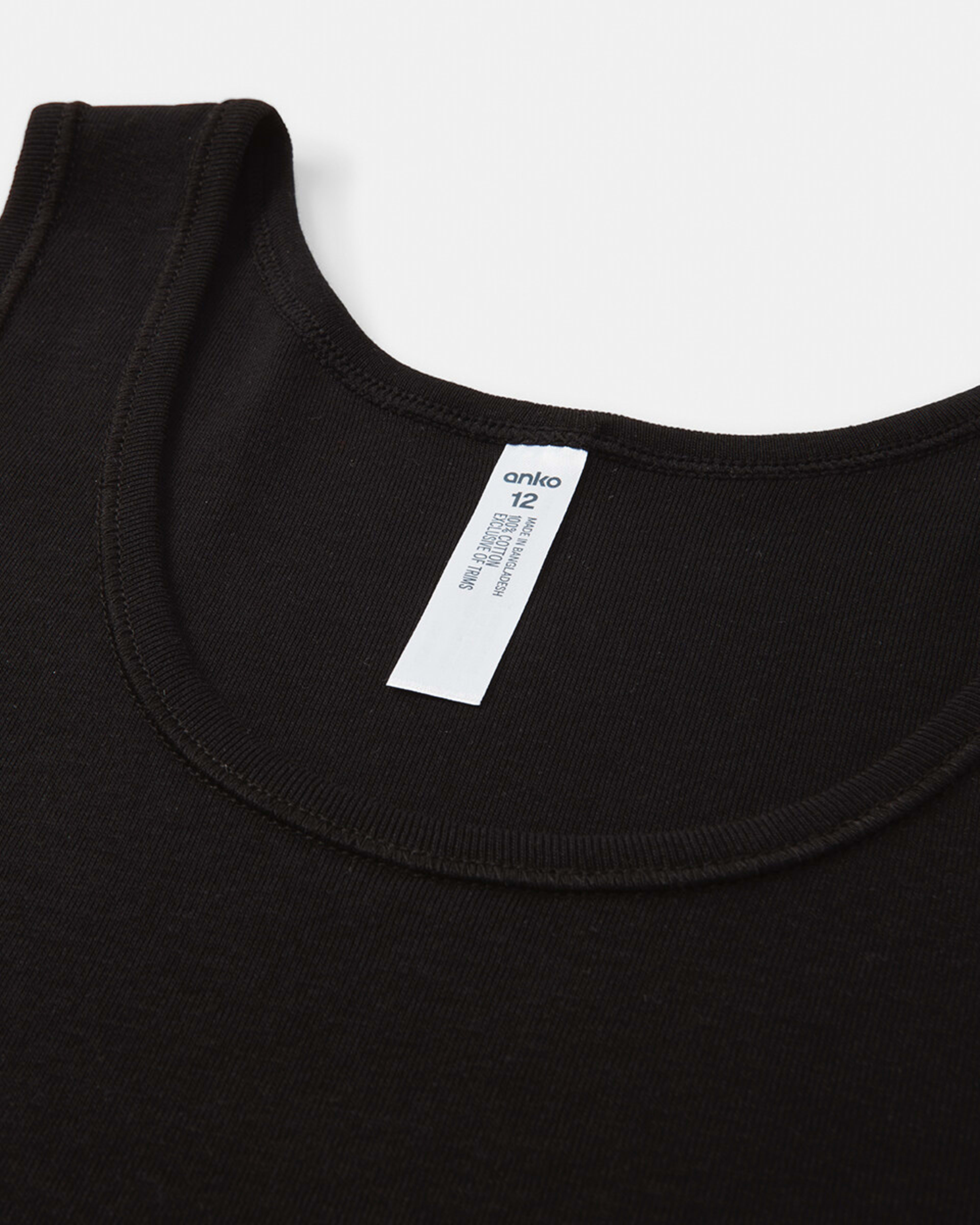 2 3 Pack Essential Cotton Tank Black, 2 of 9