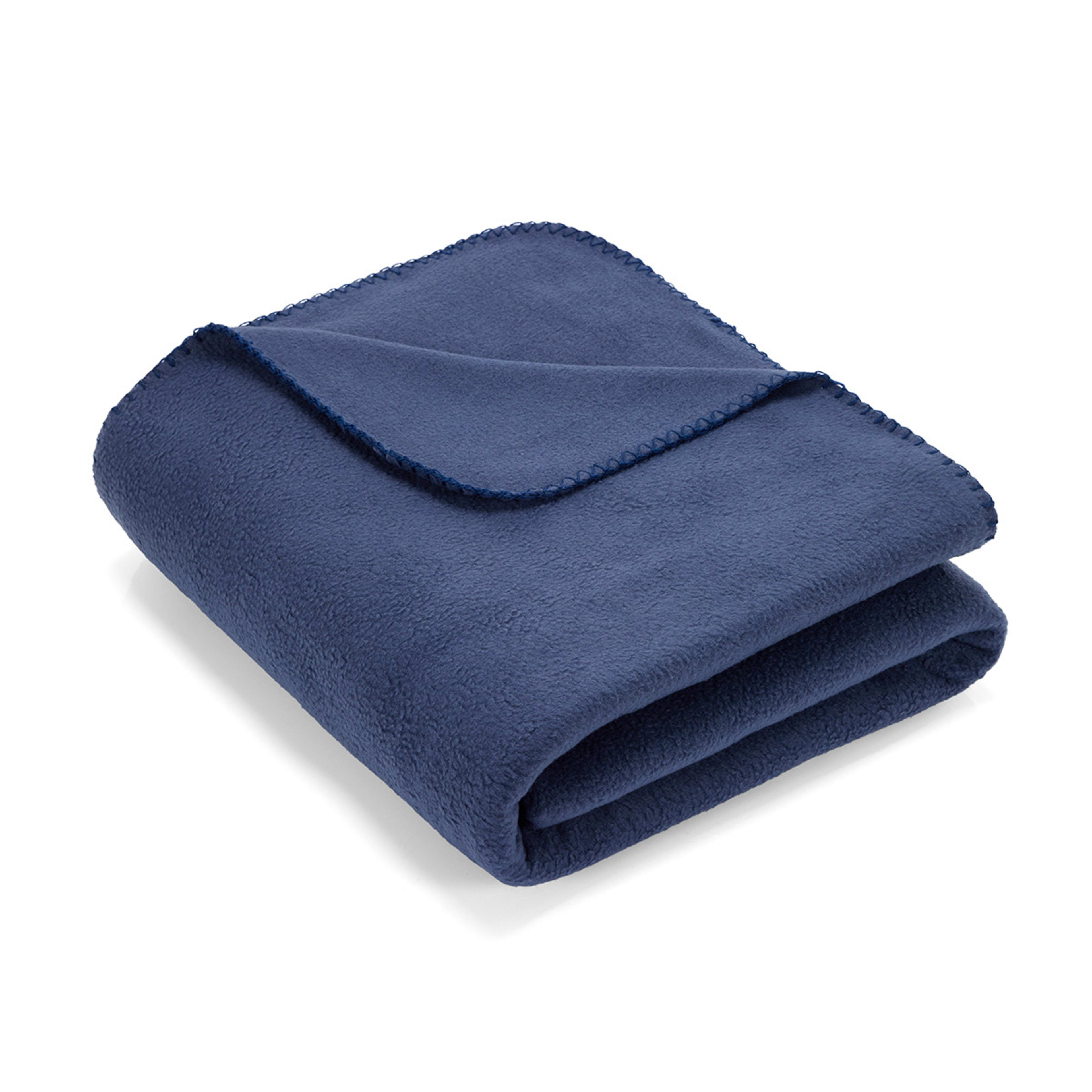 1 Polar Fleece Blanket - Double/Queen Bed, Blue, 1 of 7