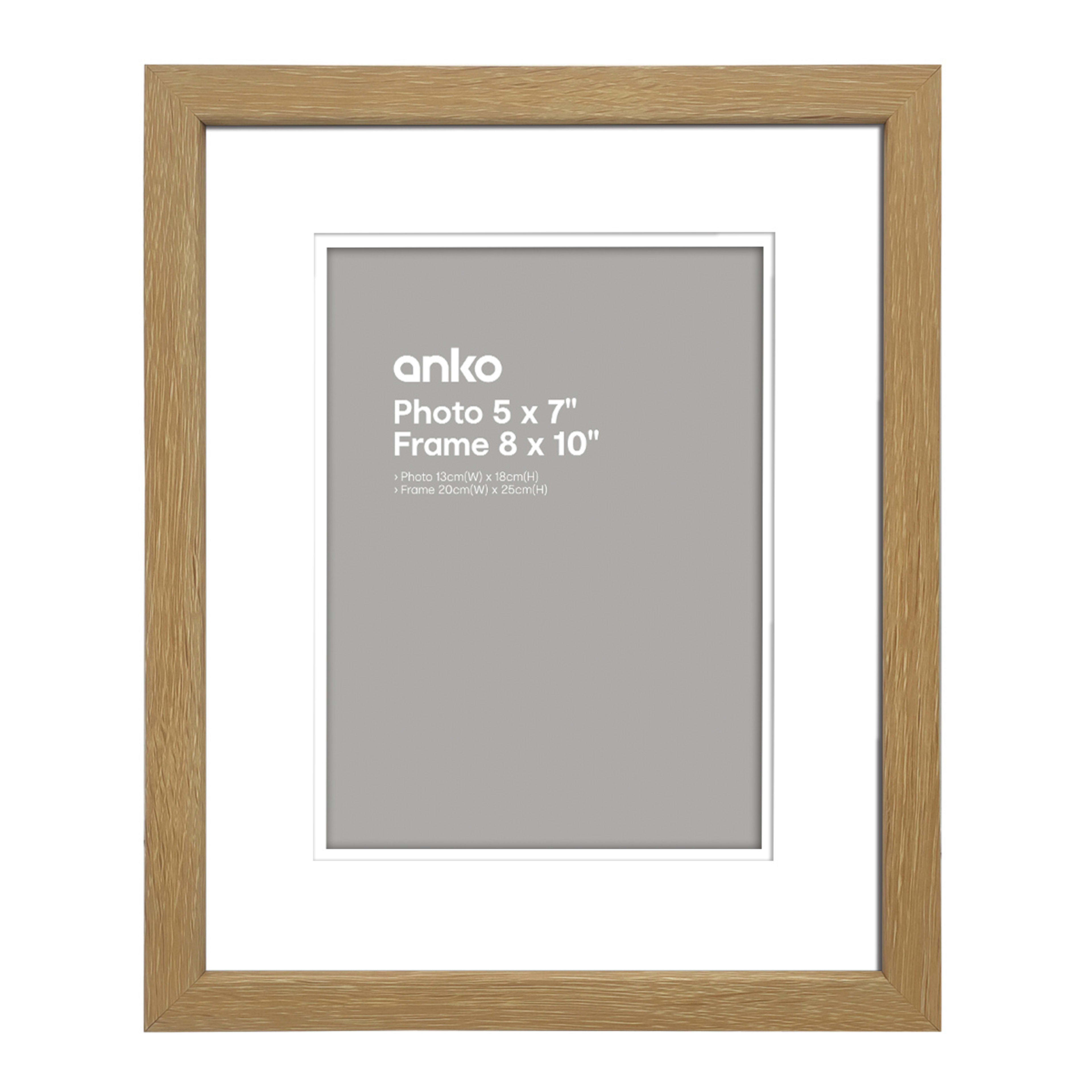 1 Photo Frame - 5in. x 7in. (13cm x 18cm), Oak