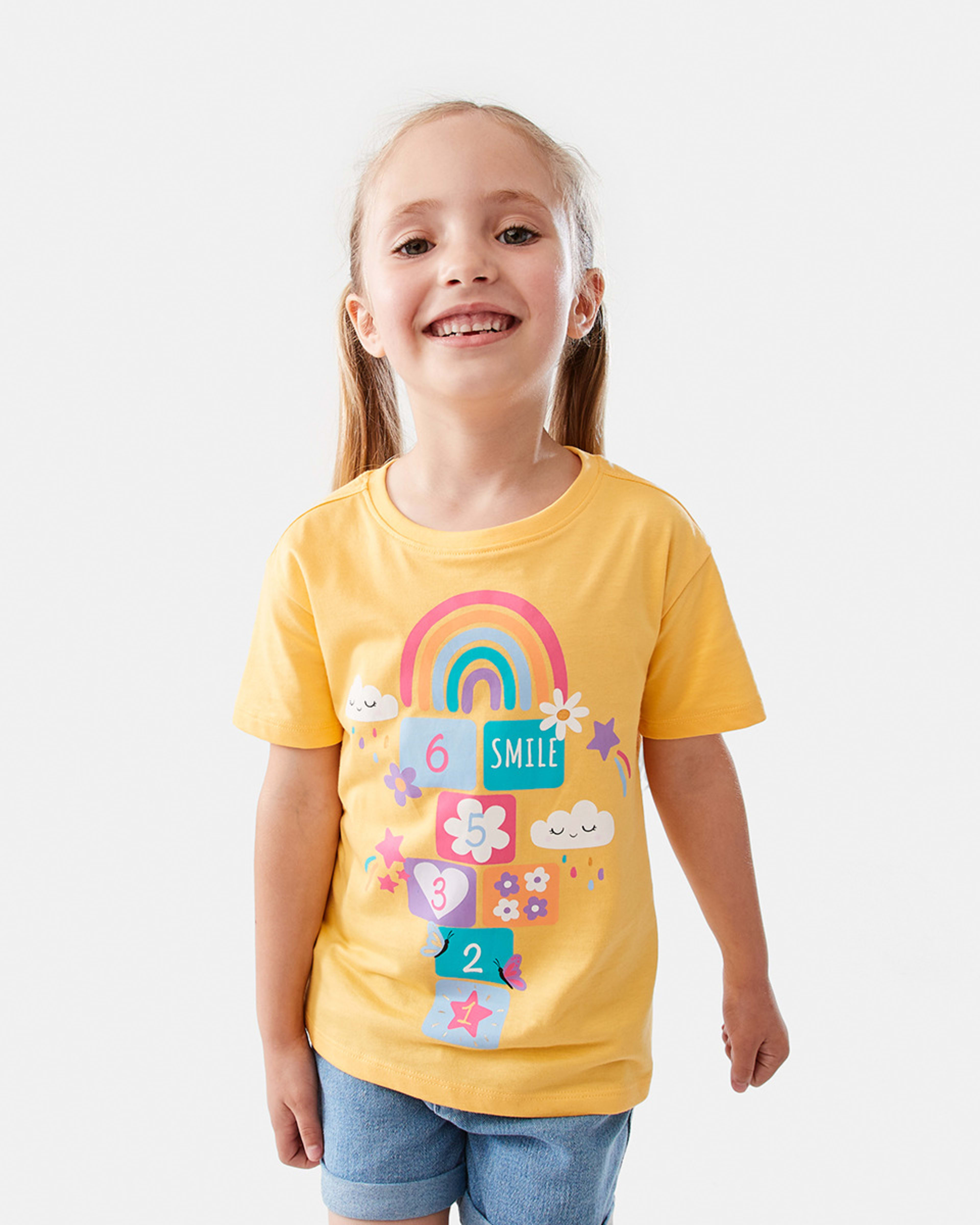 1 Short Sleeve Placement Print T-shirt Hopscotch, 1 of 8