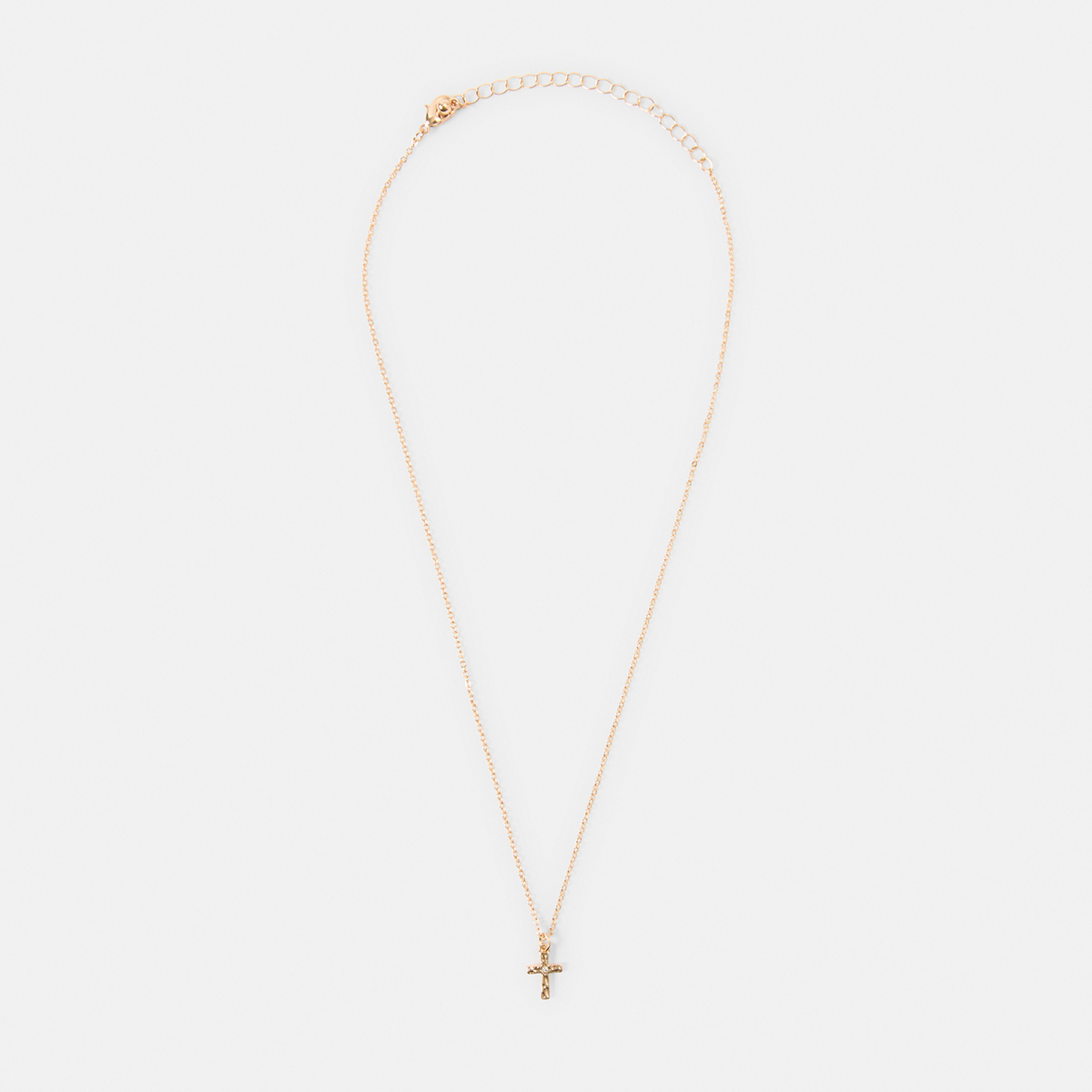 1 Basic Cross Chain - Gold Tone Gold, 1 of 4