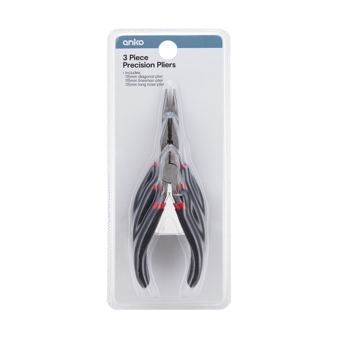 3 Piece Precision Pliers Set Kmart