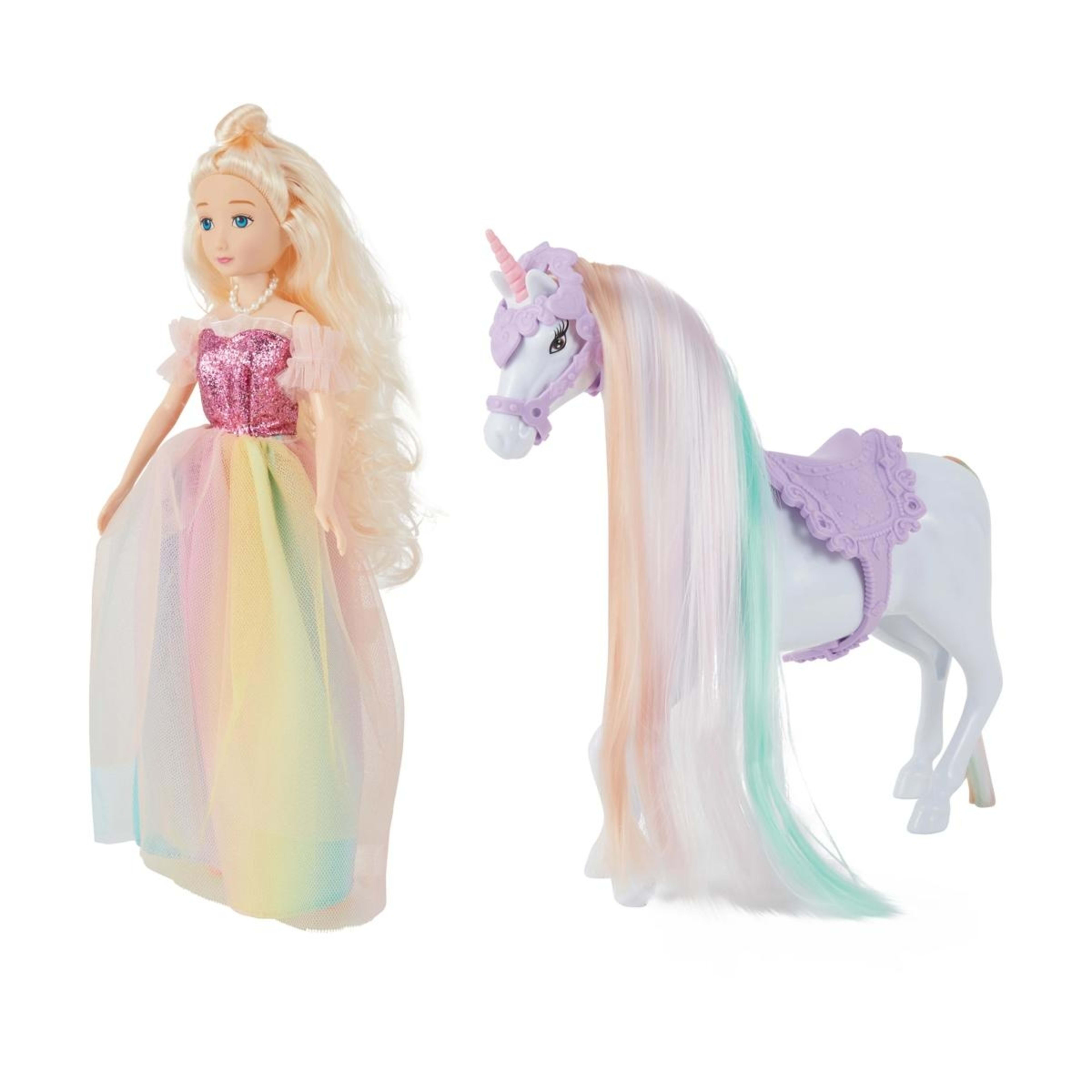 1 5 Piece Fashion Doll Unicorn Fantasy Set