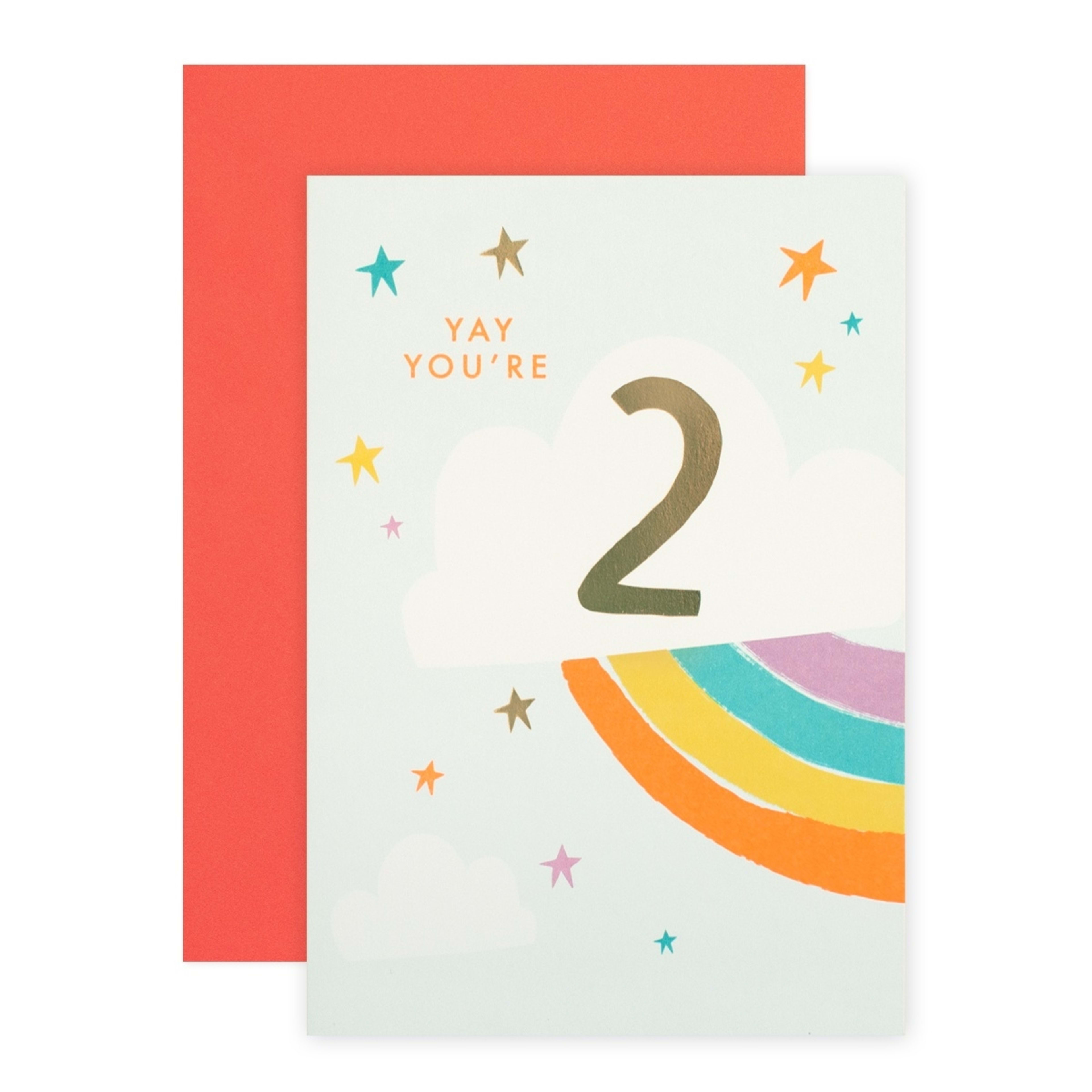 1 Connections from Hallmark 2nd Birthday Card - Cloud and Rainbow, 1 of 3
