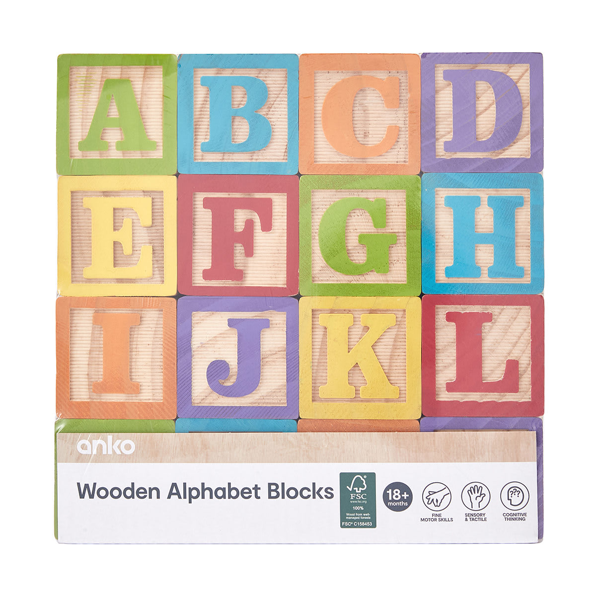 Wooden Alphabet Blocks - Kmart