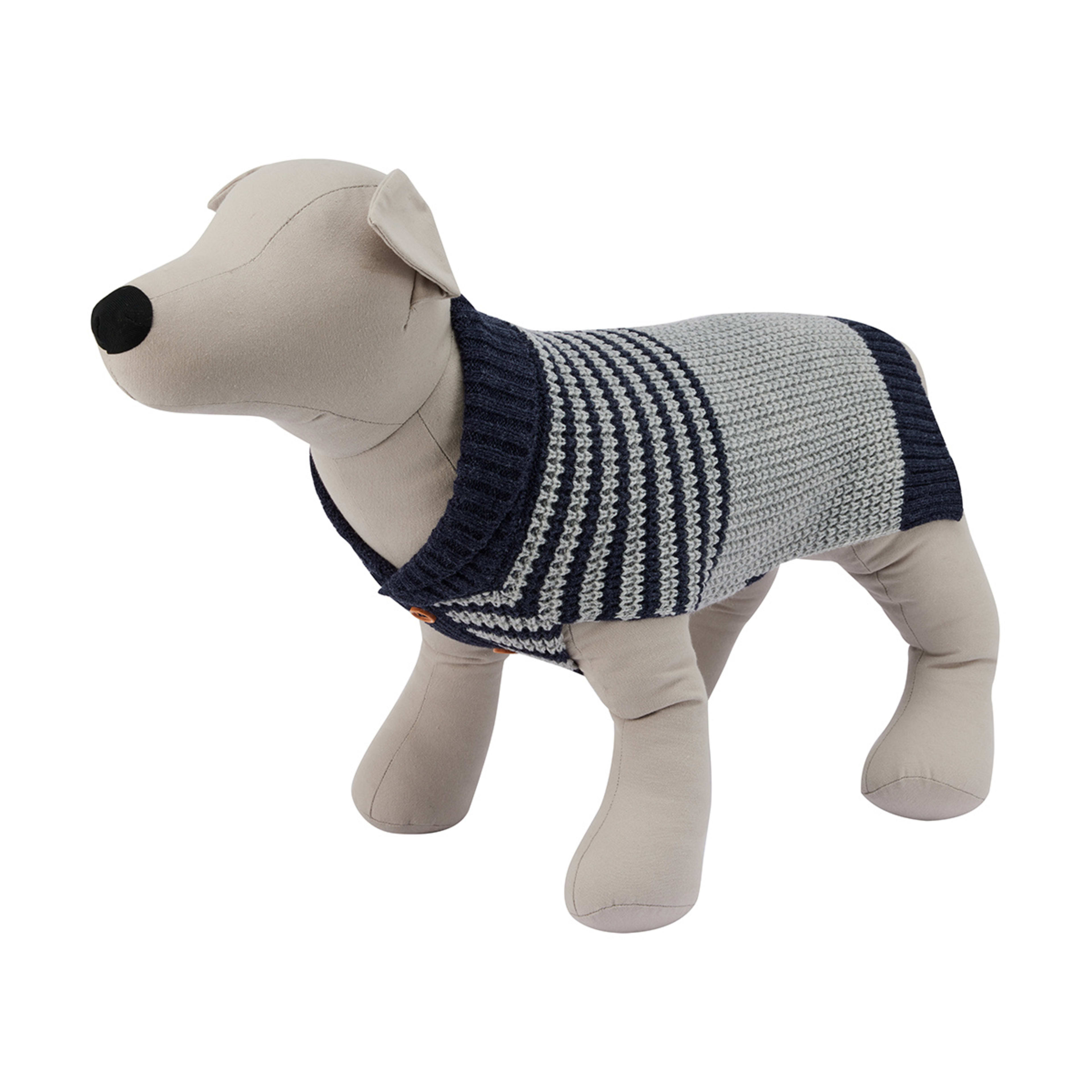 2 Pet Navy Stripe Cardigan - Medium, 2 of 10