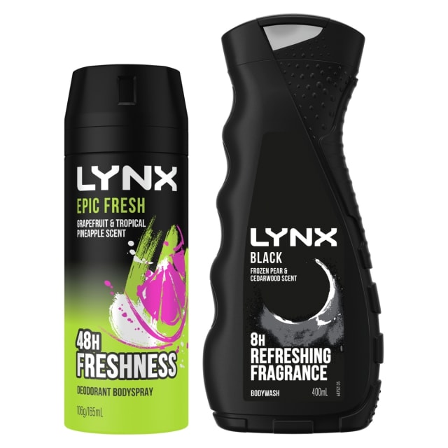 LYNX Epic Fresh and Black Giftset Kmart