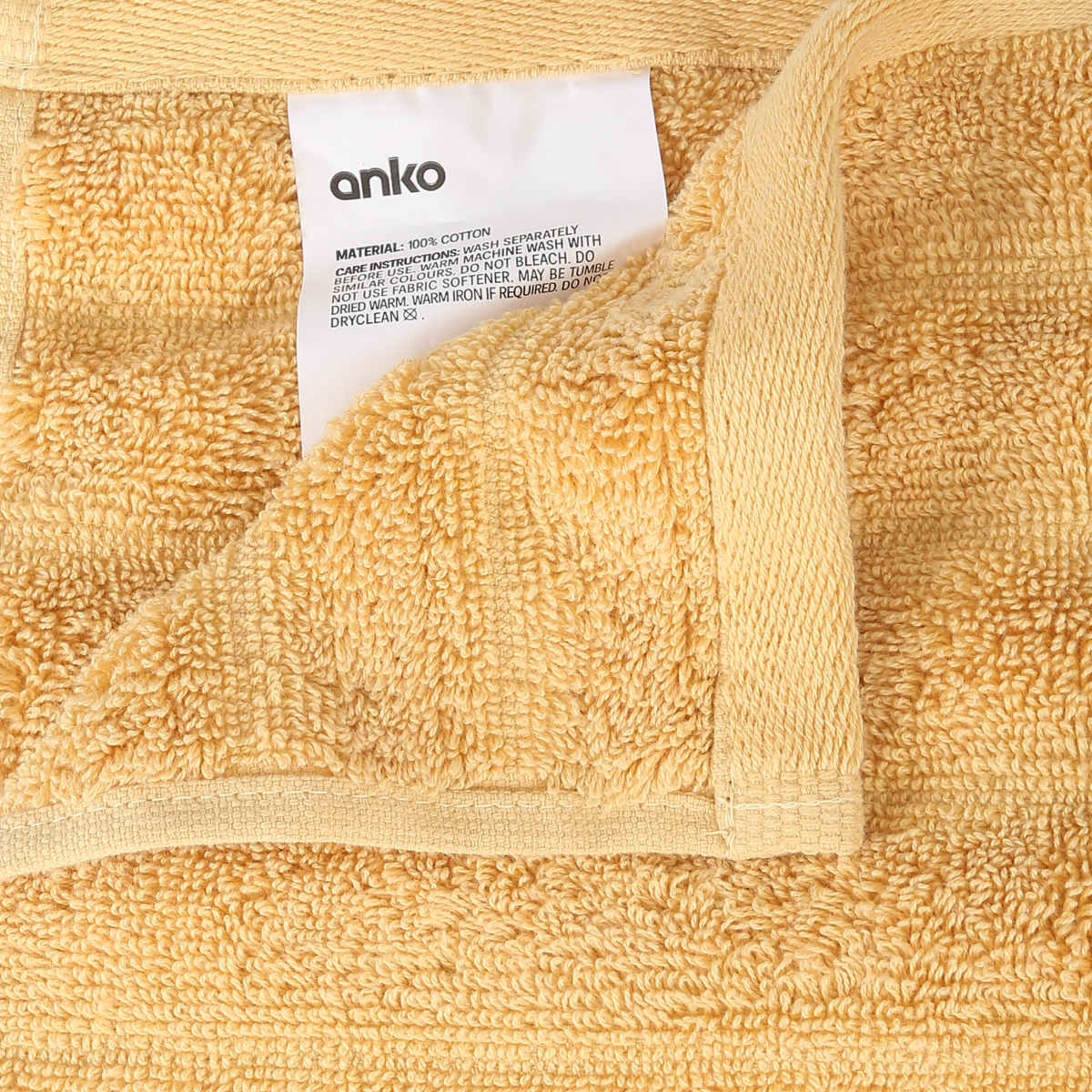 2 Thick Ribbed Australian Cotton Face Washer - Wheat, 2 of 4