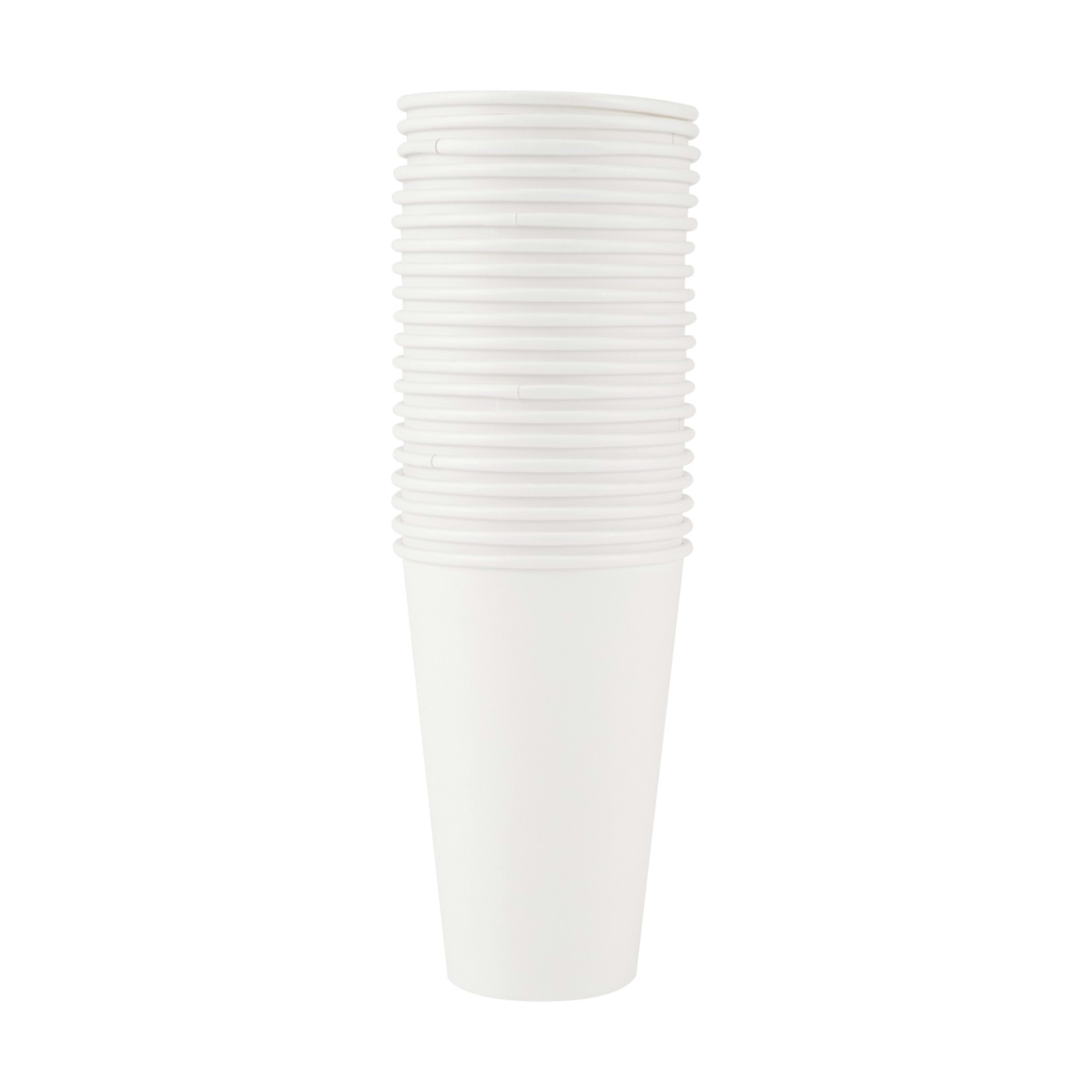 1 20 Pack White Paper College Cups, 1 of 3