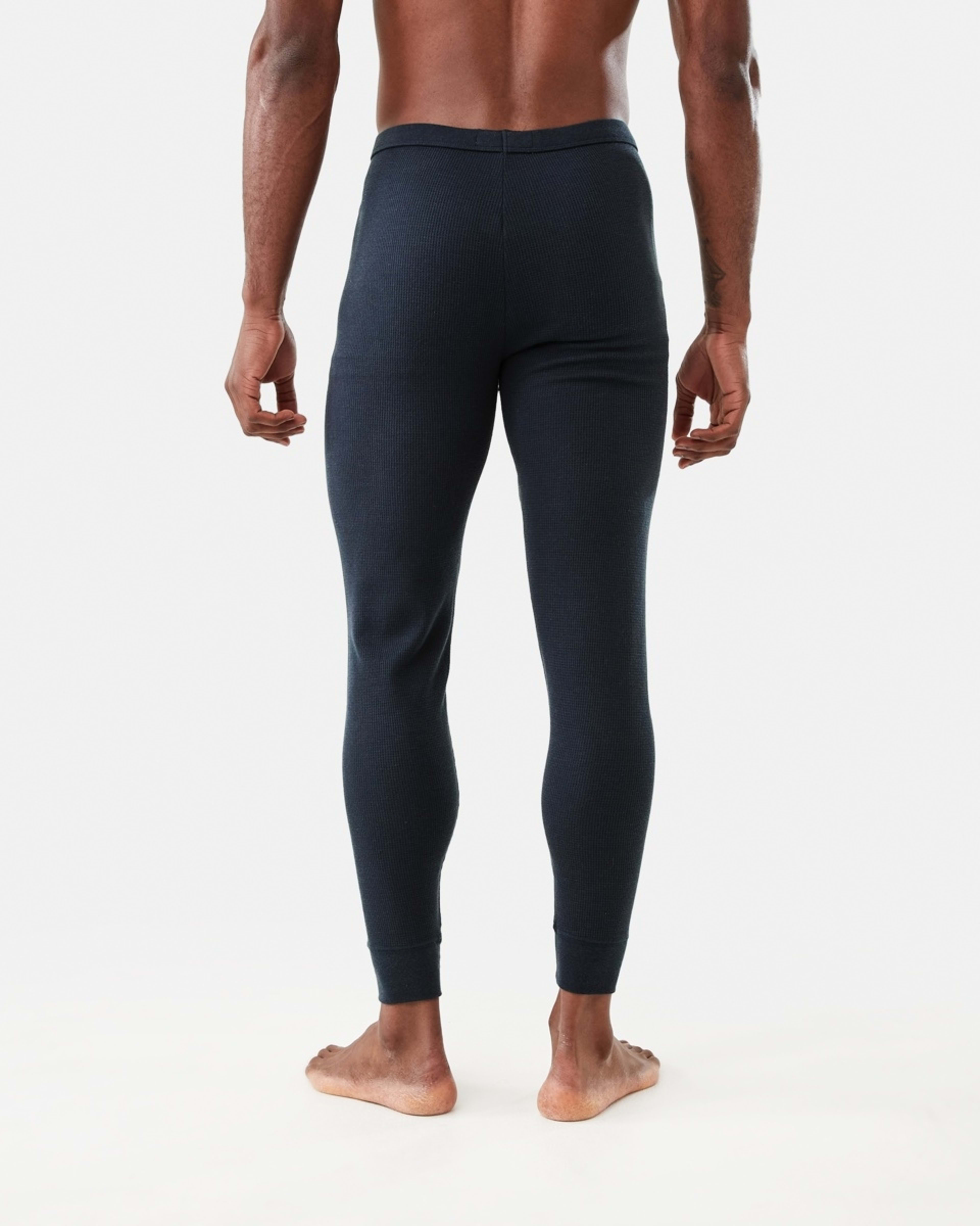 3 Long Mini Waffle Thermal Pants Bluenights, 3 of 6