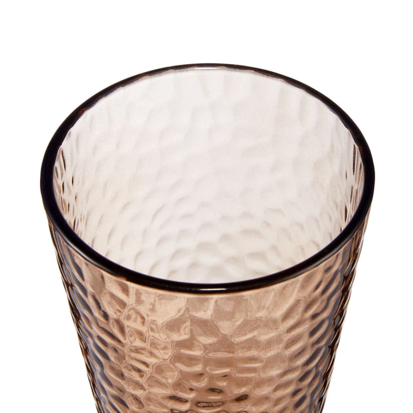 6 Amber Hammered Hiball Glasses Kmart