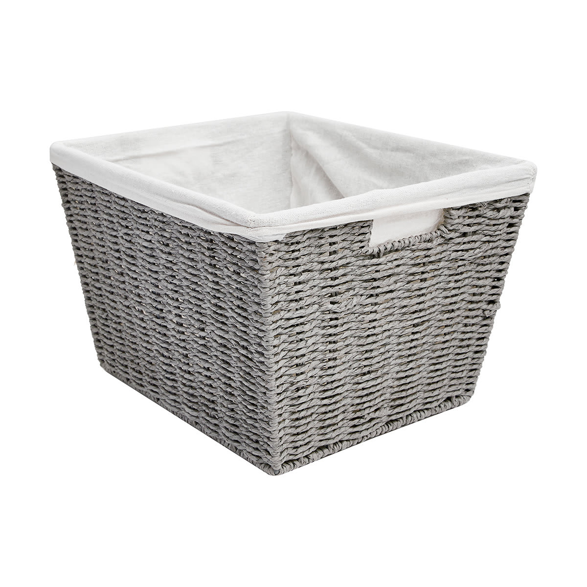Rectangle Basket with Liner Grey Kmart