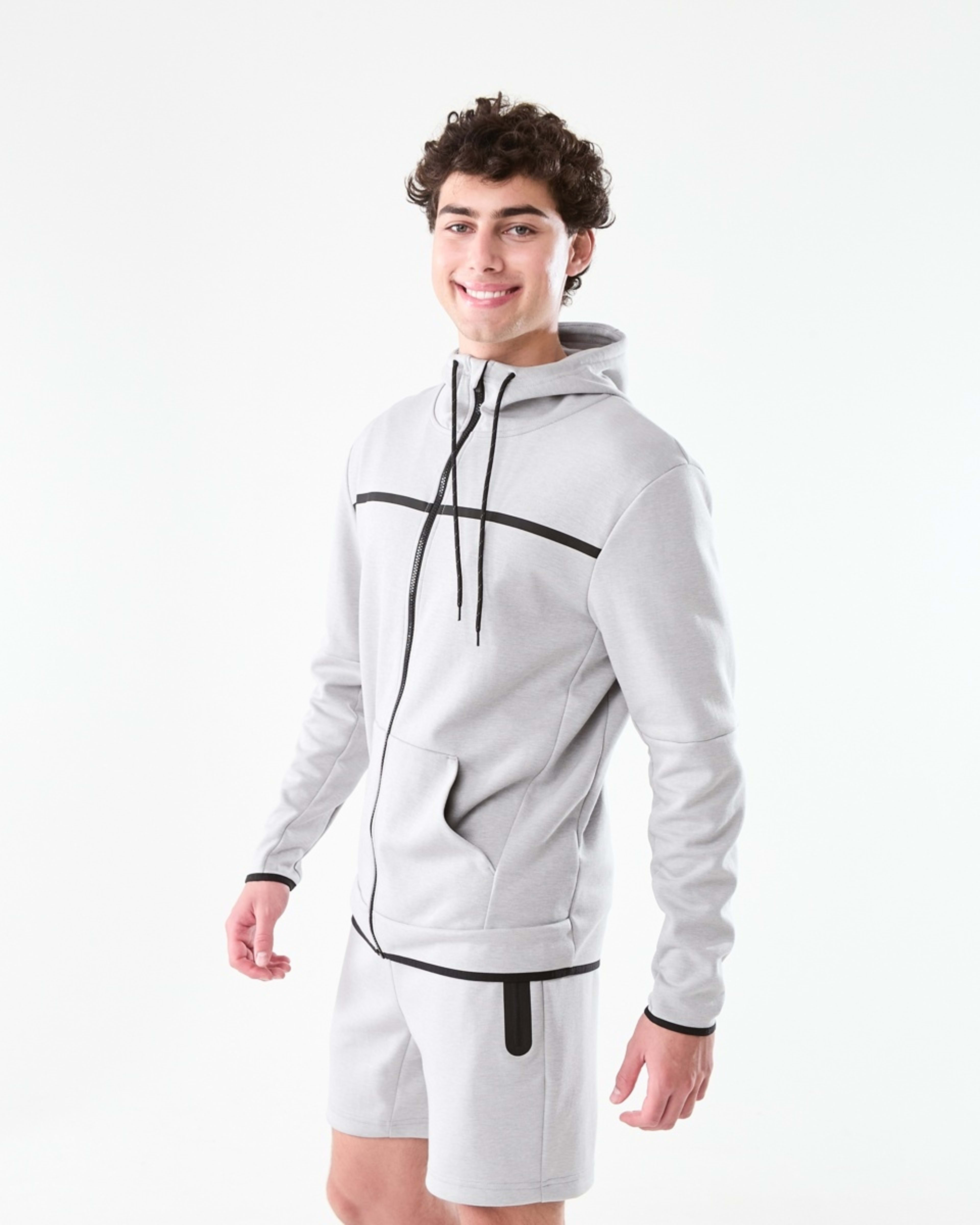 3 Active Mens Sports Hoodie GREY MARLE CORE, 3 of 8