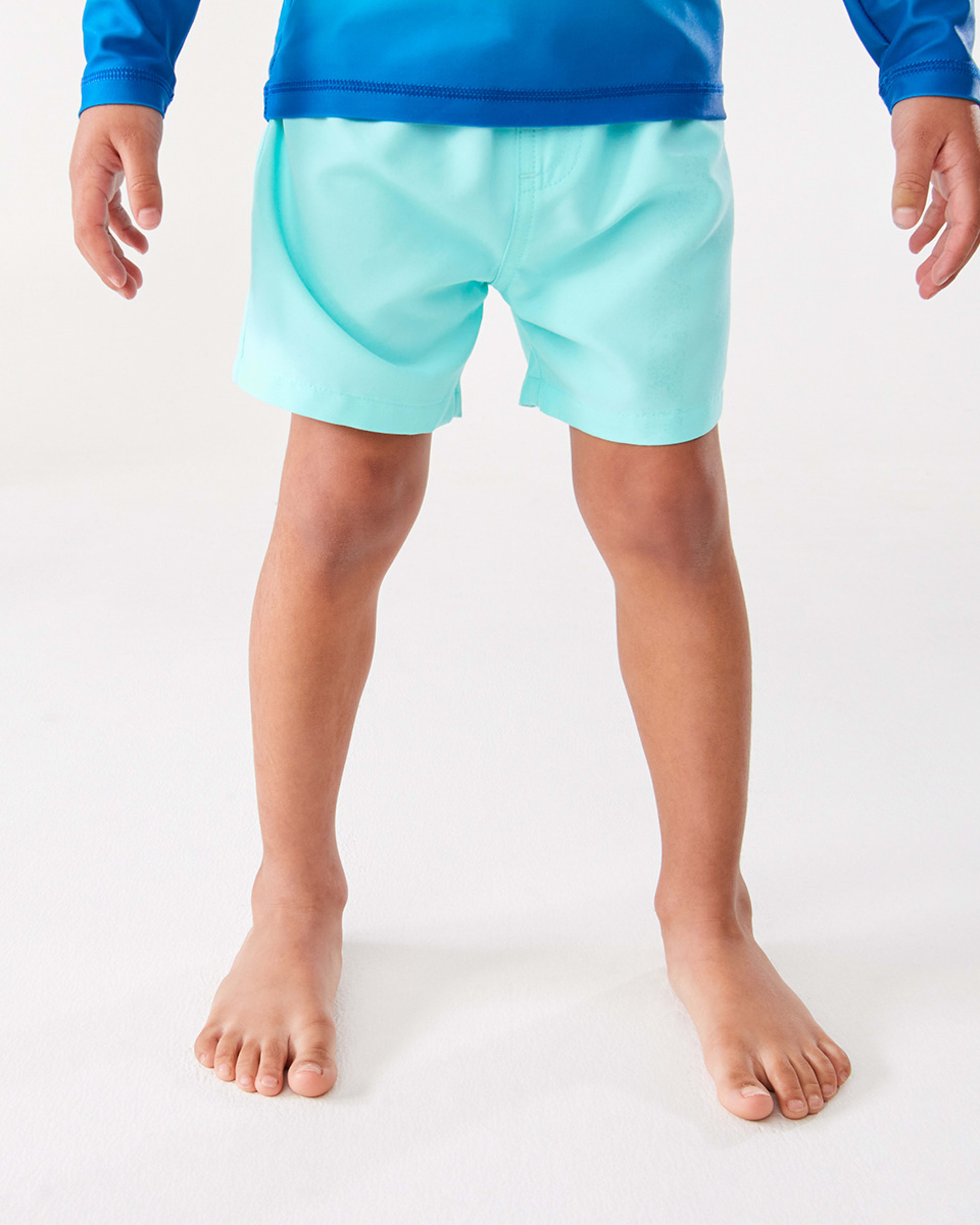 1 Plain Boardshorts Fluro Cyan