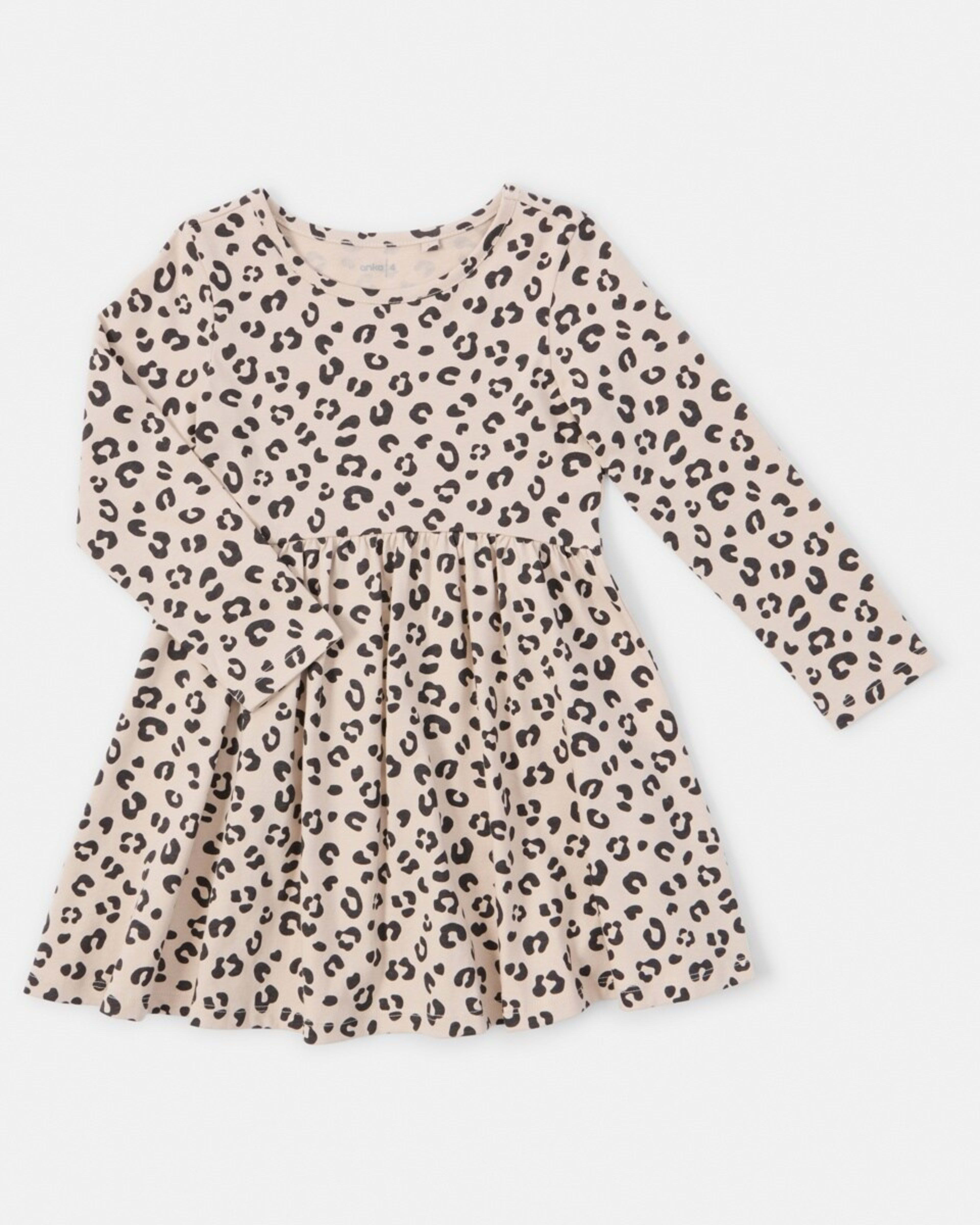 8 Long Sleeve Jersey Dress Leopard, 8 of 9