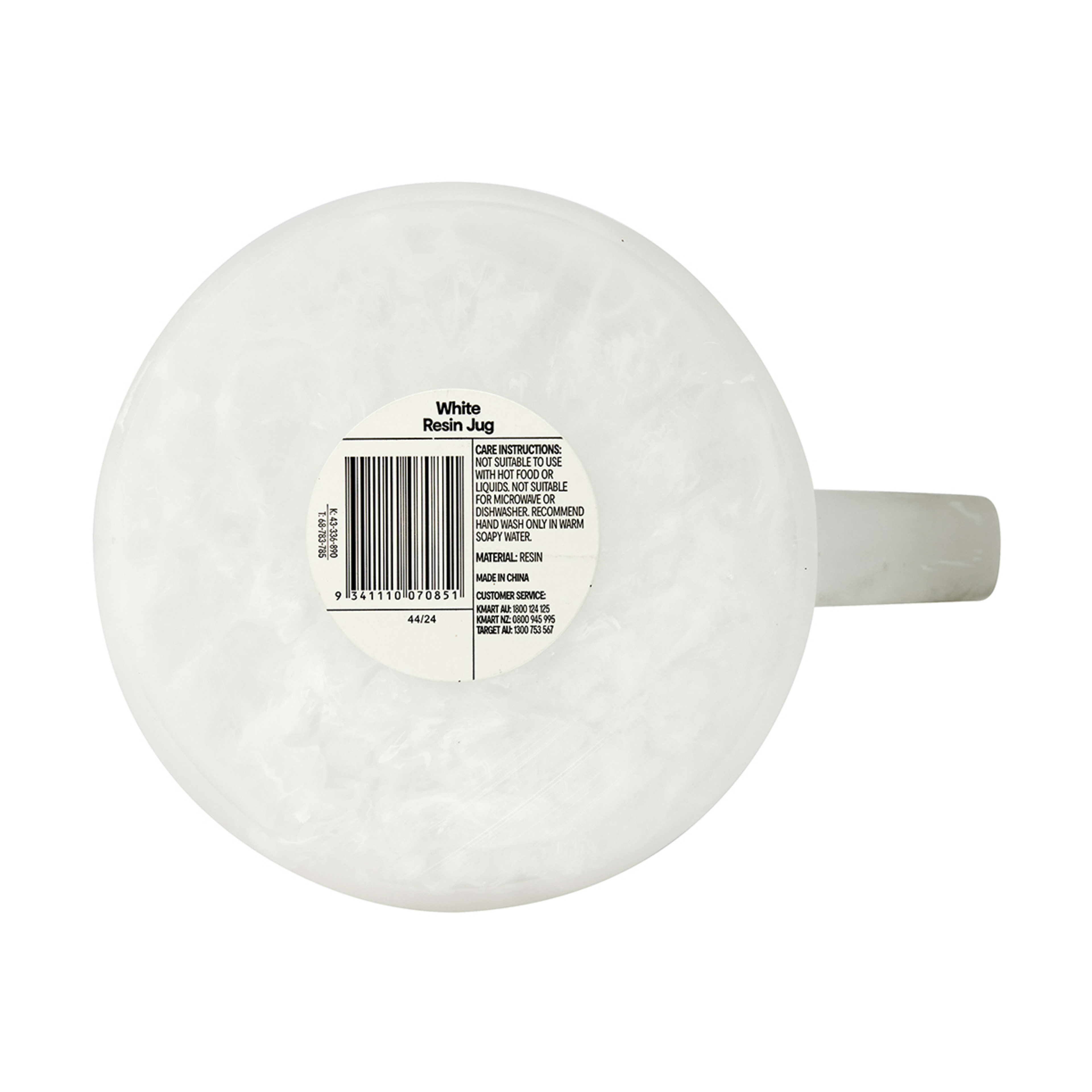 White Resin Jug Kmart NZ